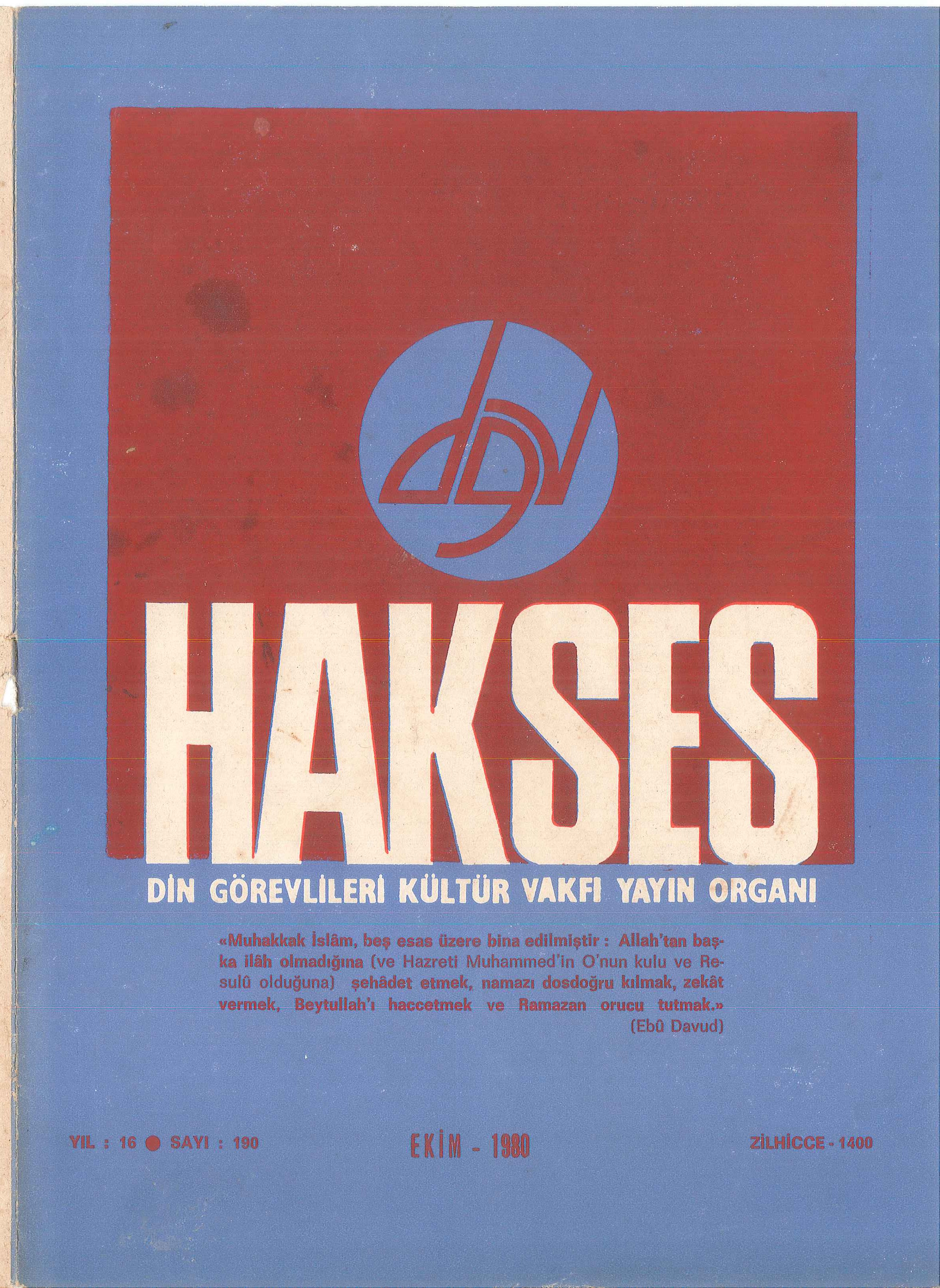 190. Sayı Kapağı