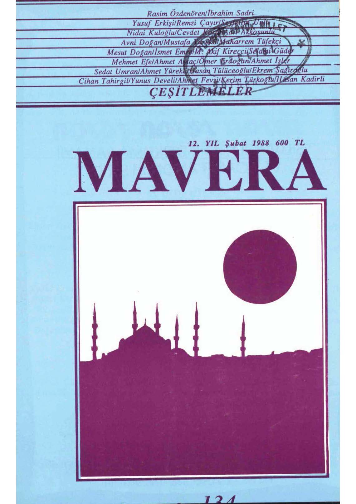 12. Cilt 134. Sayı Kapağı
