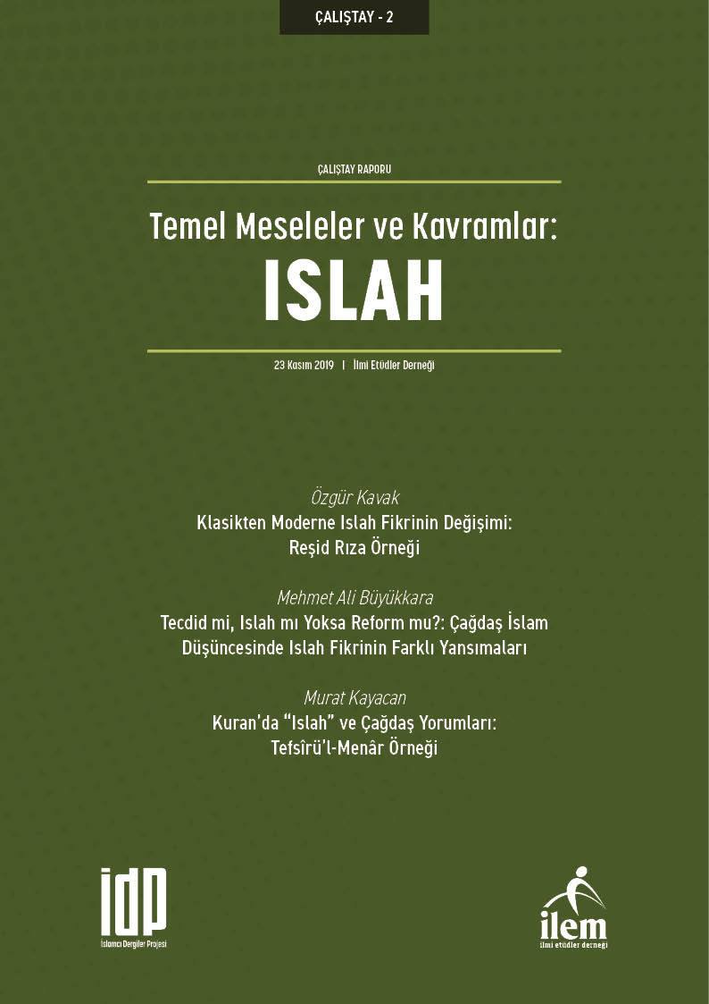 Temel Meseleler ve Kavramlar: ISLAH