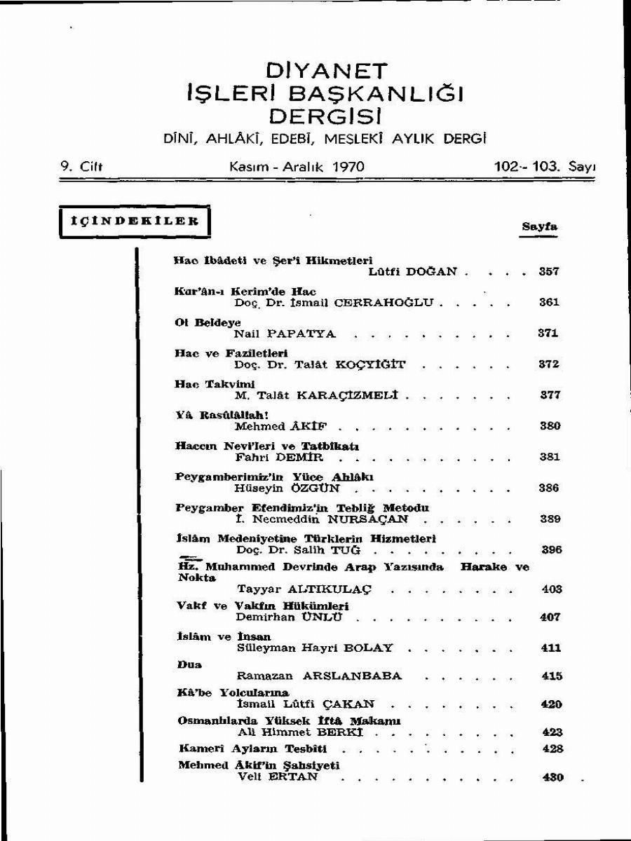 9. Cilt 102-103. Sayı Kapağı