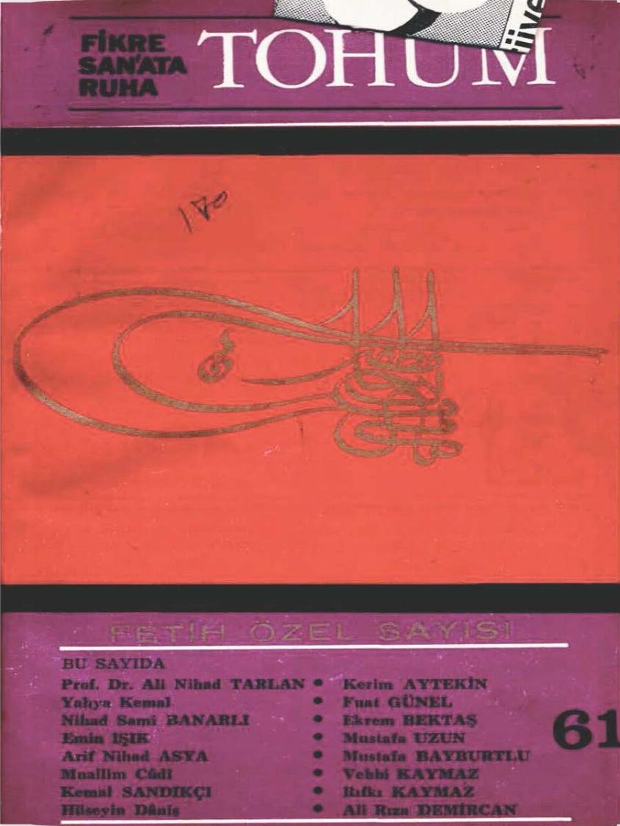5. Cilt 61. Sayı Kapağı