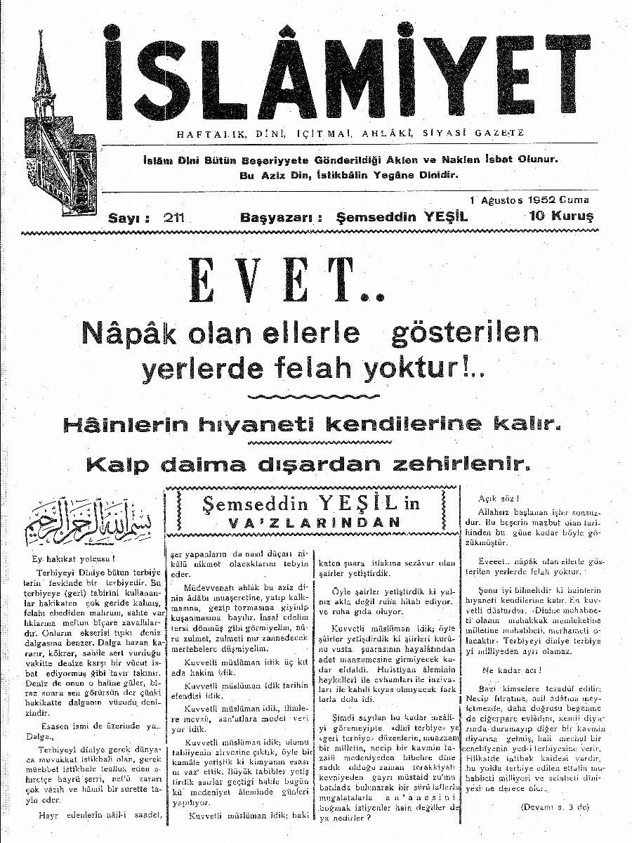 5. Cilt 211. Sayı Kapağı