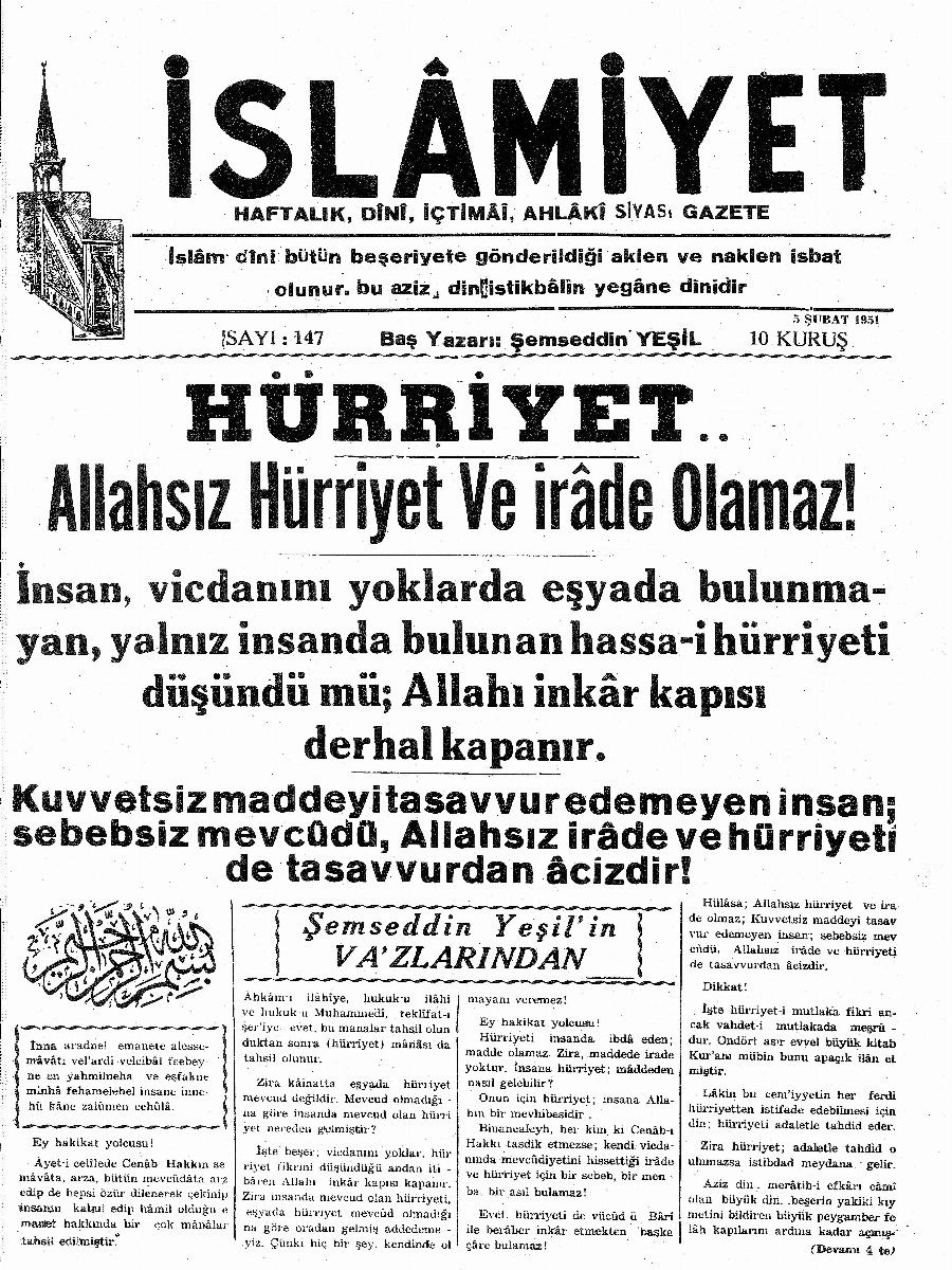 3. Cilt 147. Sayı Kapağı