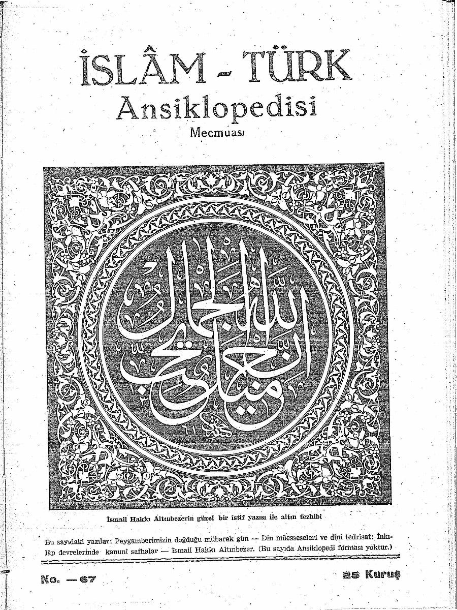 2. Cilt 67. Sayı Kapağı