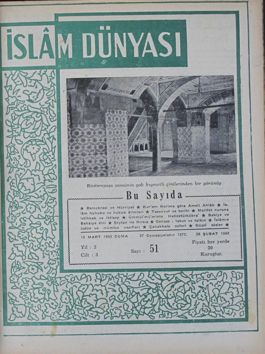 3. Cilt 51. Sayı Kapağı