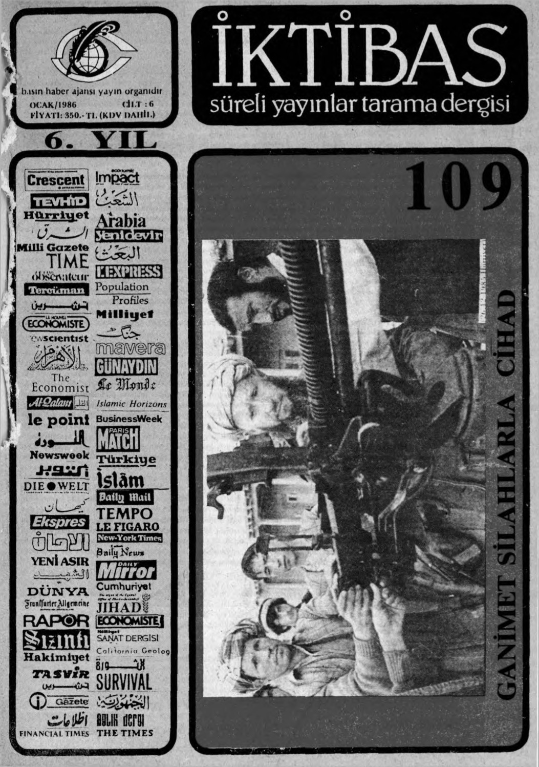 6. Cilt 109. Sayı Kapağı