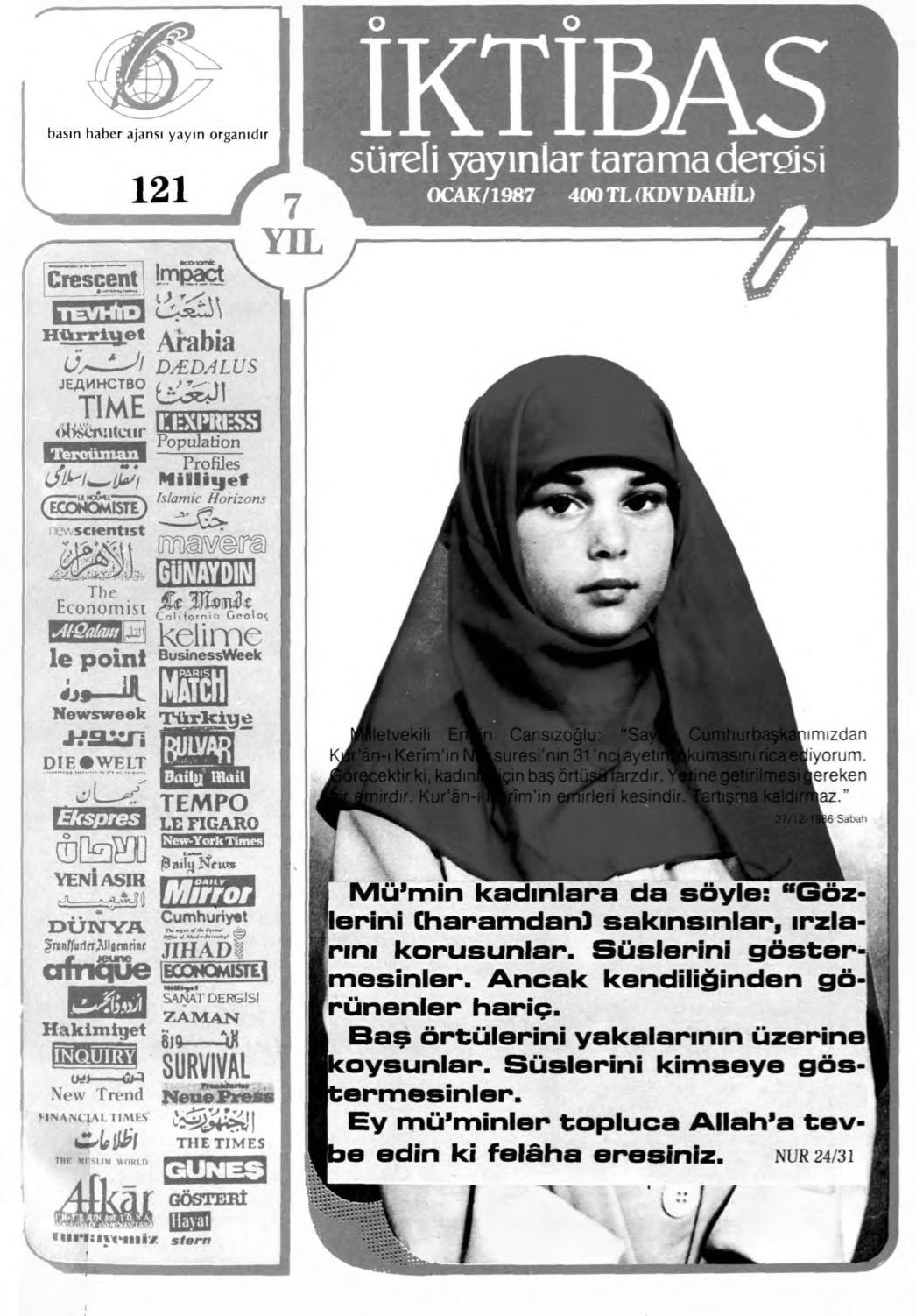 7. Cilt 121. Sayı Kapağı