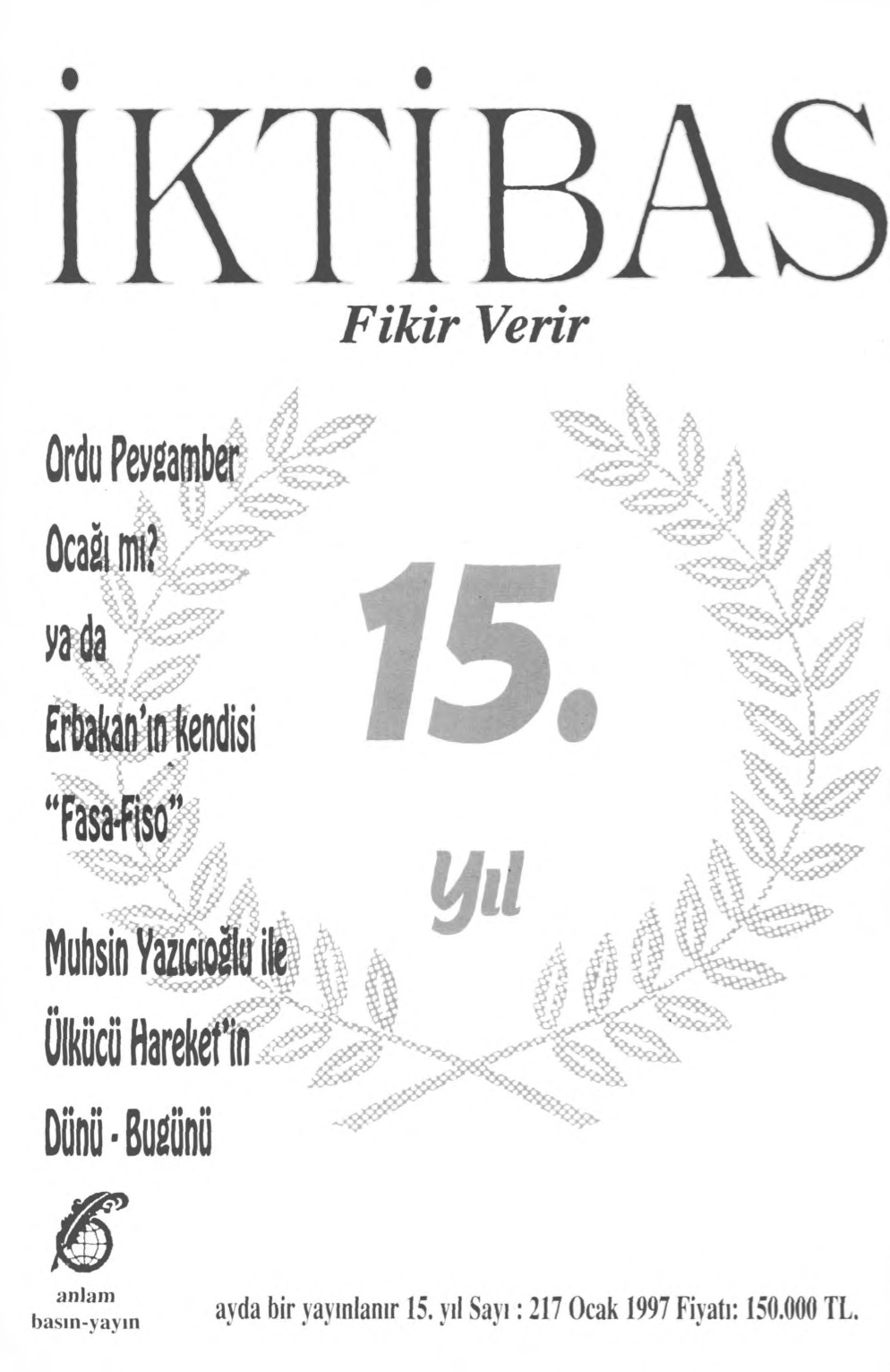 15. Cilt 217. Sayı Kapağı