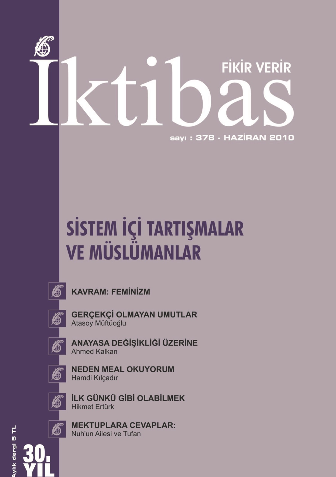30. Cilt 378. Sayı Kapağı