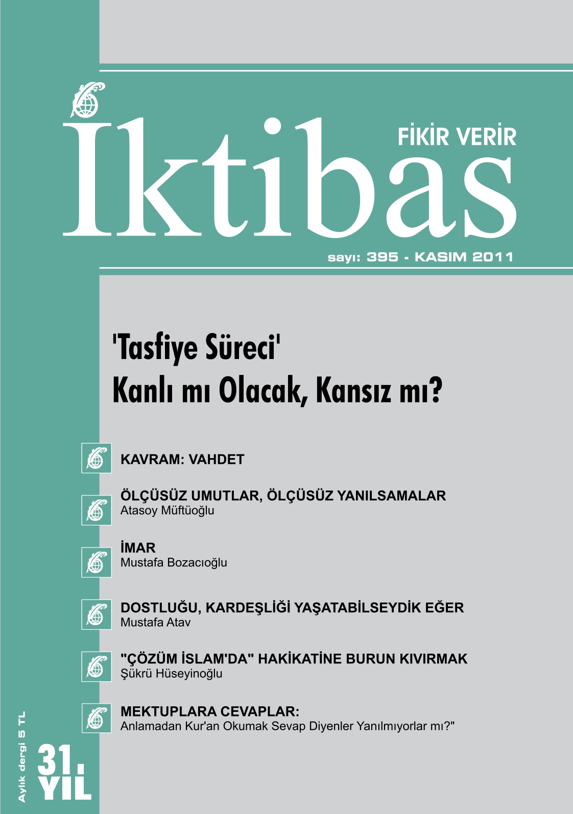 31. Cilt 395. Sayı Kapağı