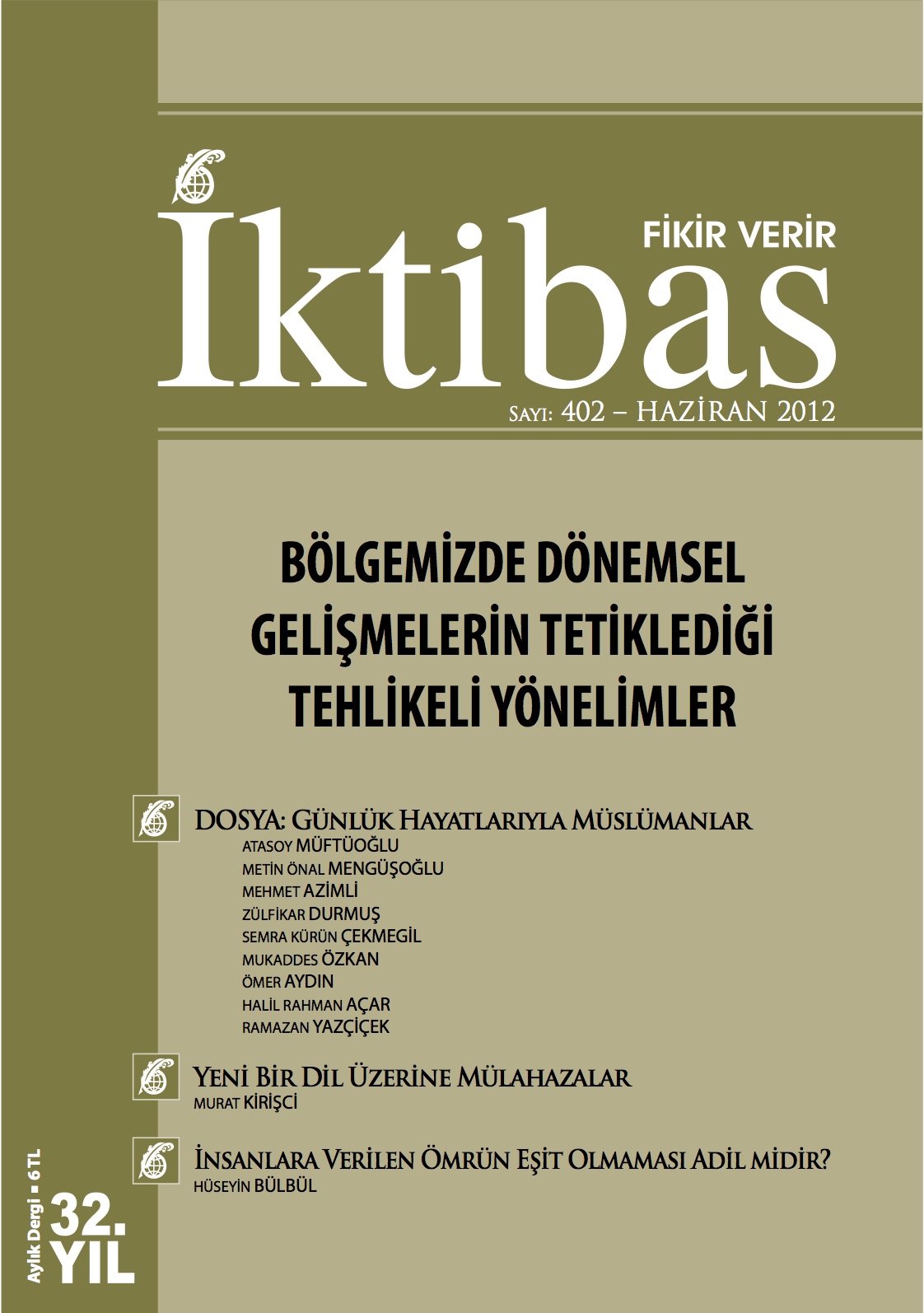 32. Cilt 402. Sayı Kapağı