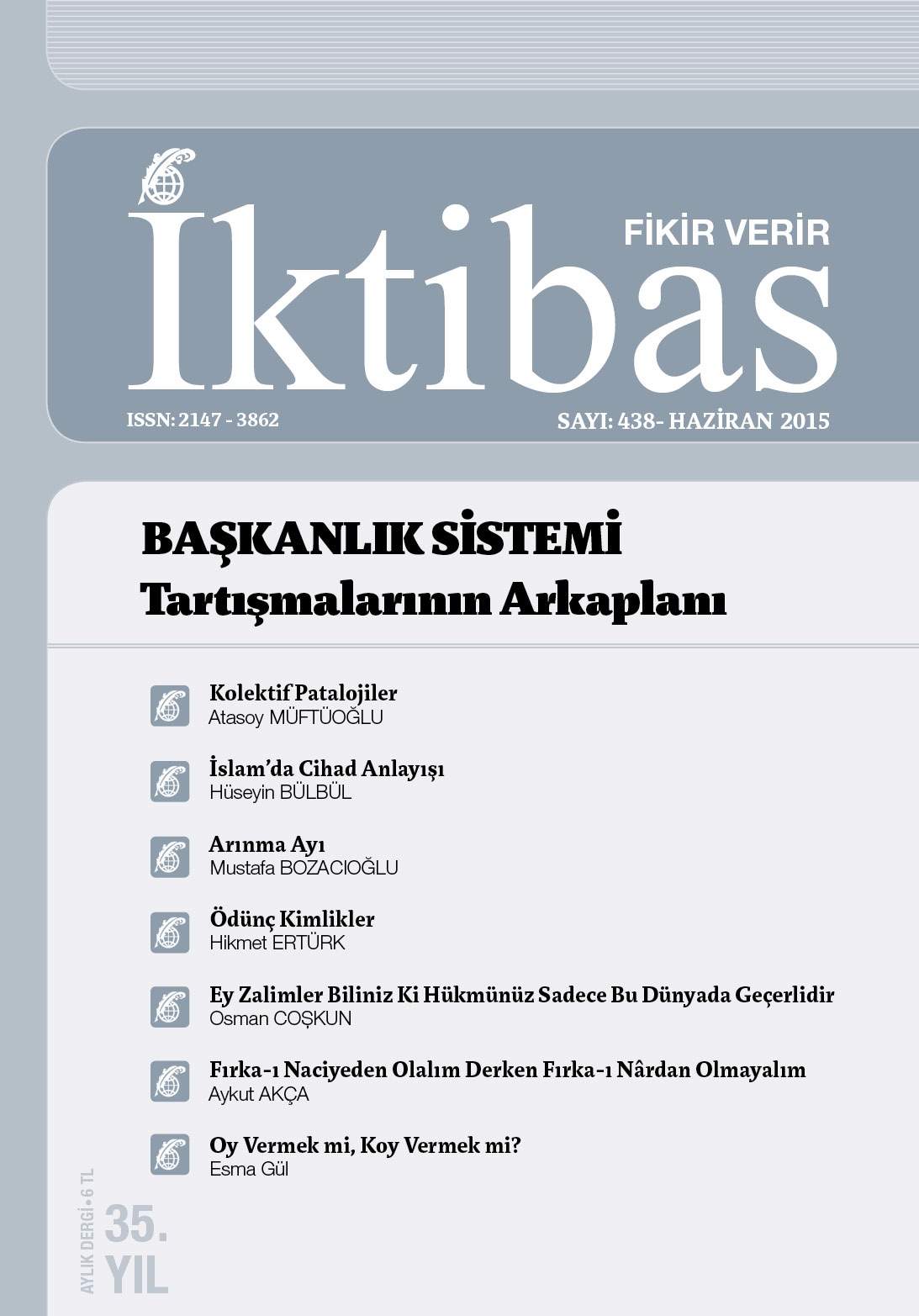 35. Cilt 438. Sayı Kapağı