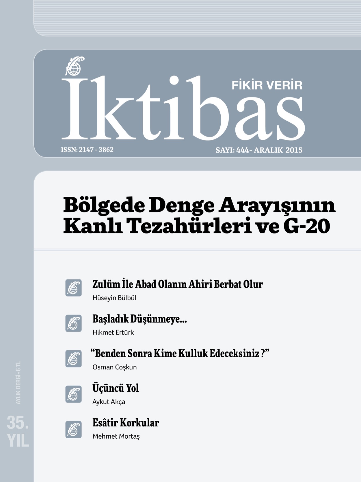 35. Cilt 444. Sayı Kapağı
