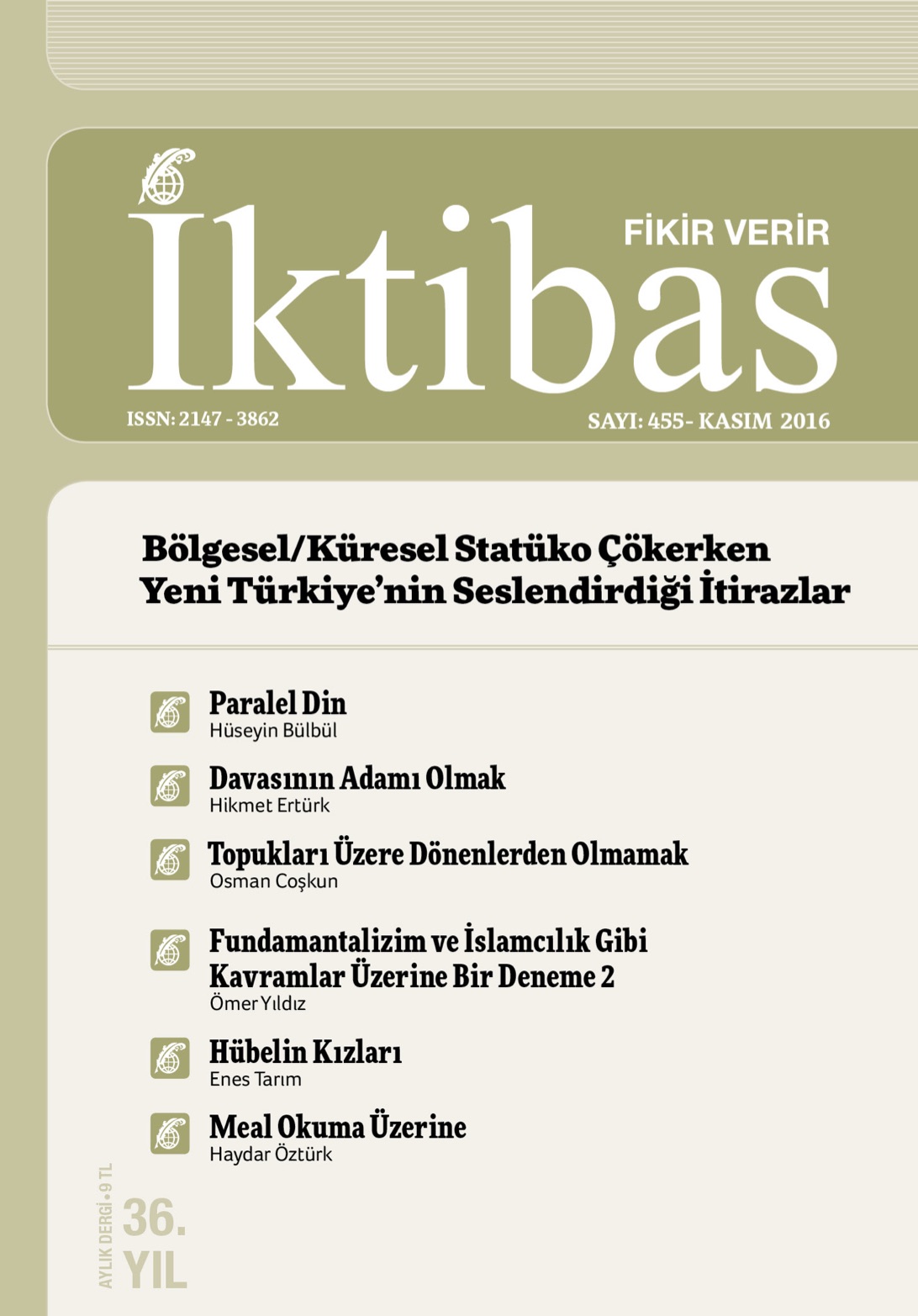 36. Cilt 455. Sayı Kapağı
