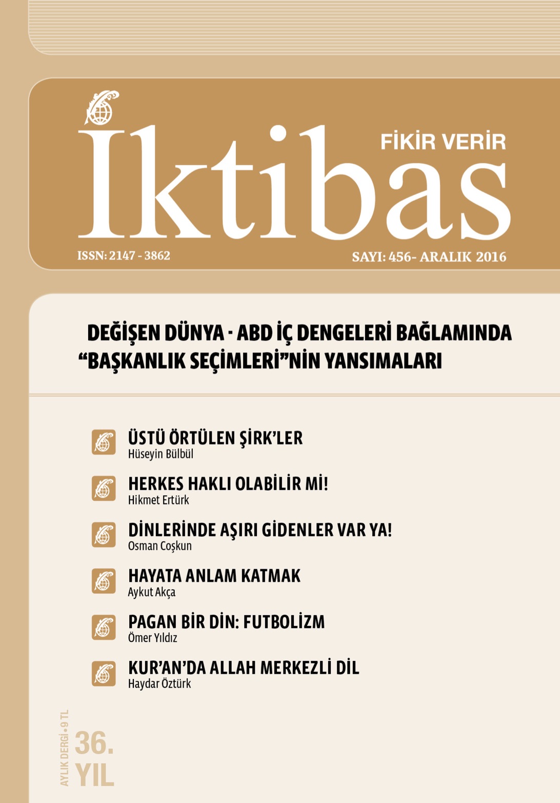 36. Cilt 456. Sayı Kapağı