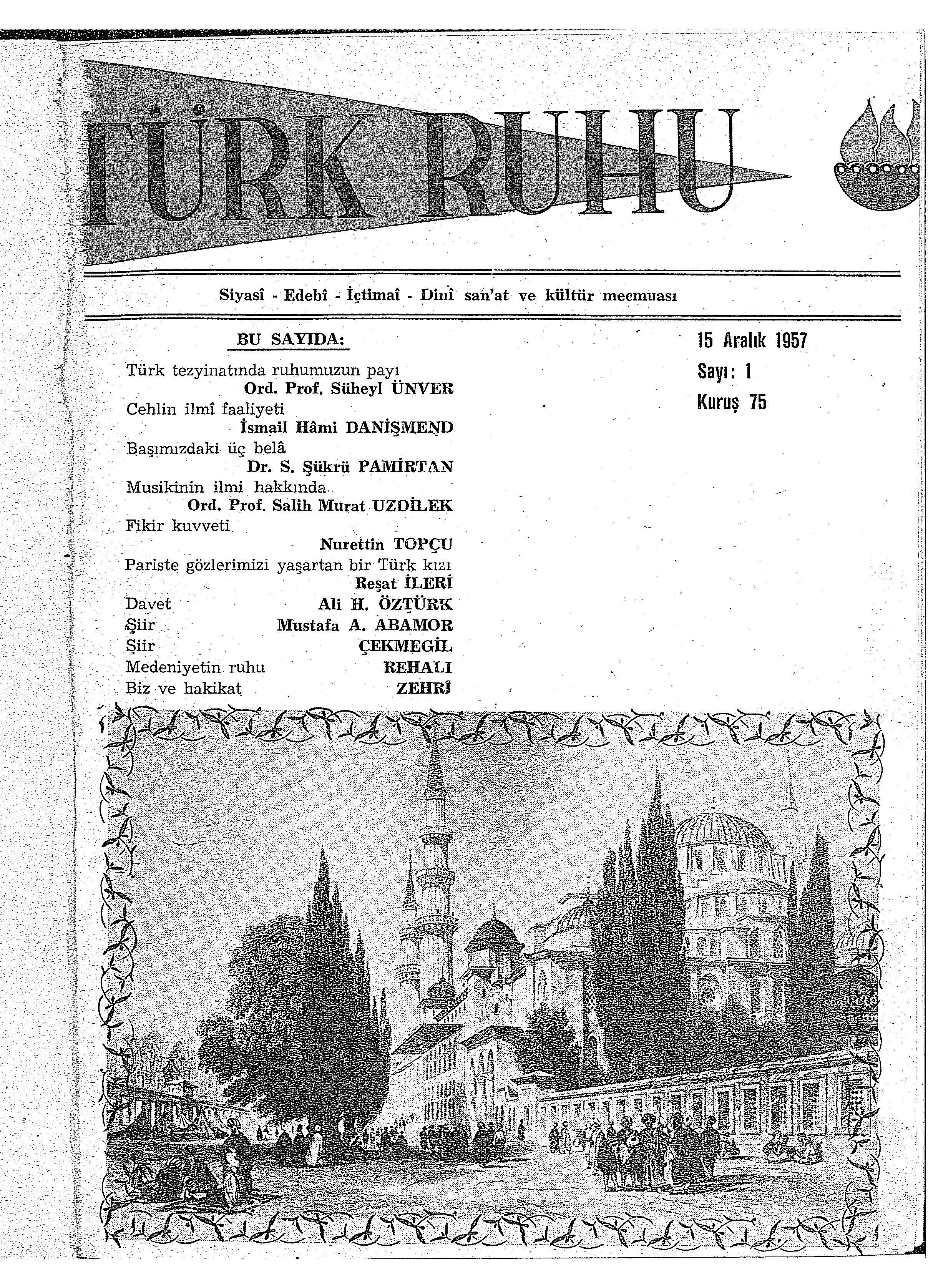 1. Sayı Kapağı
