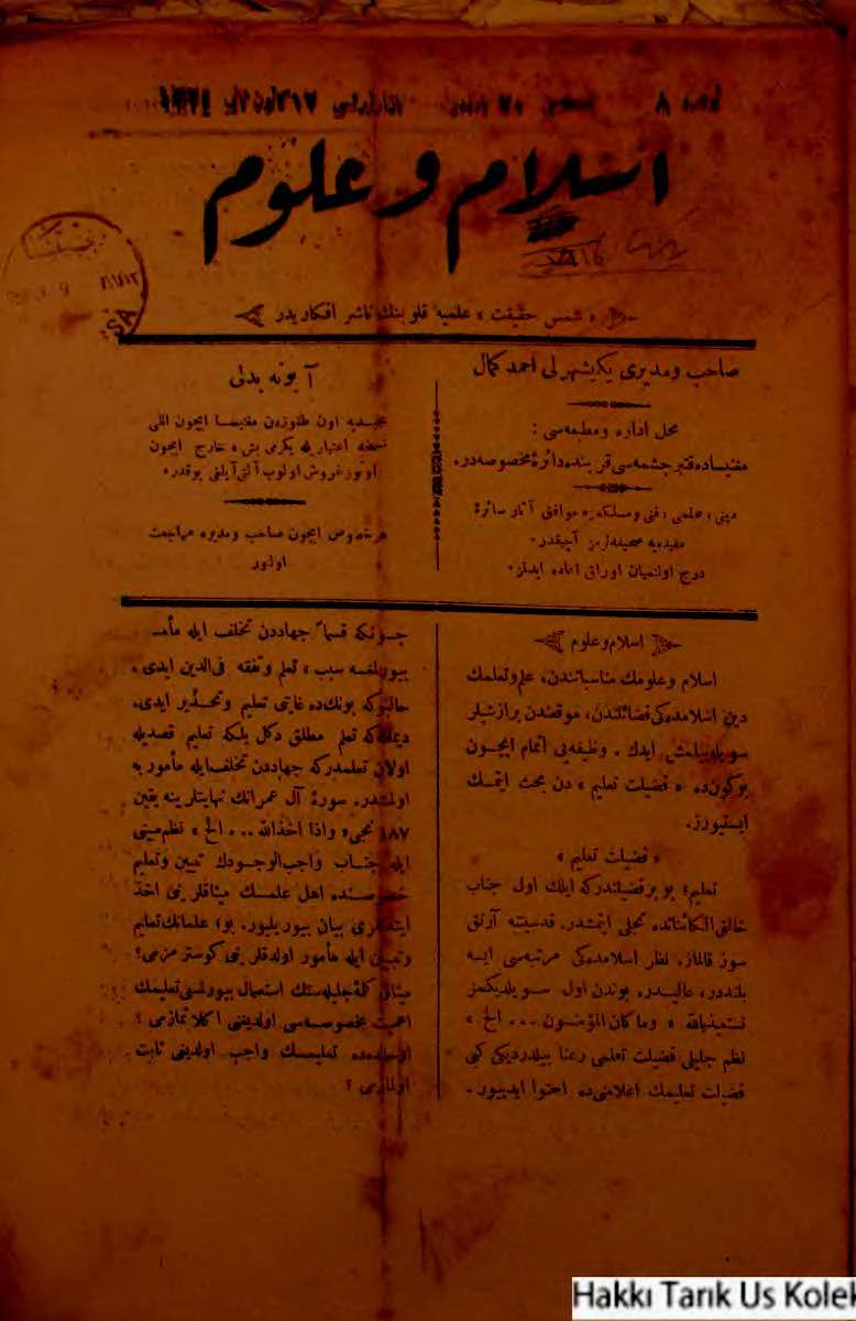 8. Sayı Kapağı