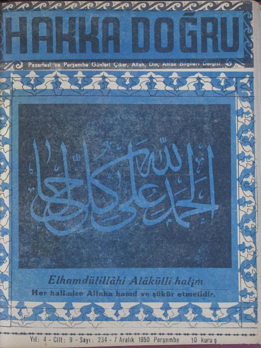 9. Cilt 234. Sayı Kapağı