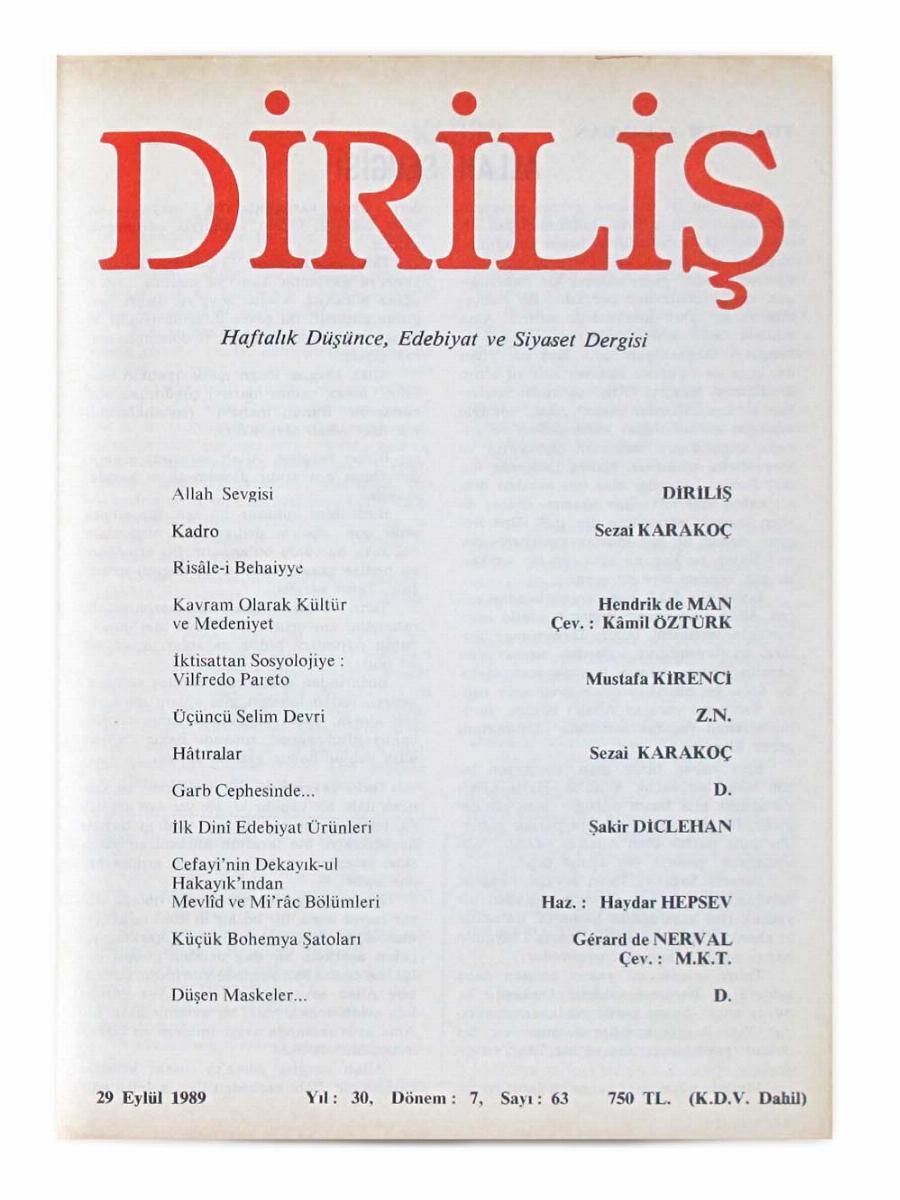 7. Cilt 63. Sayı Kapağı