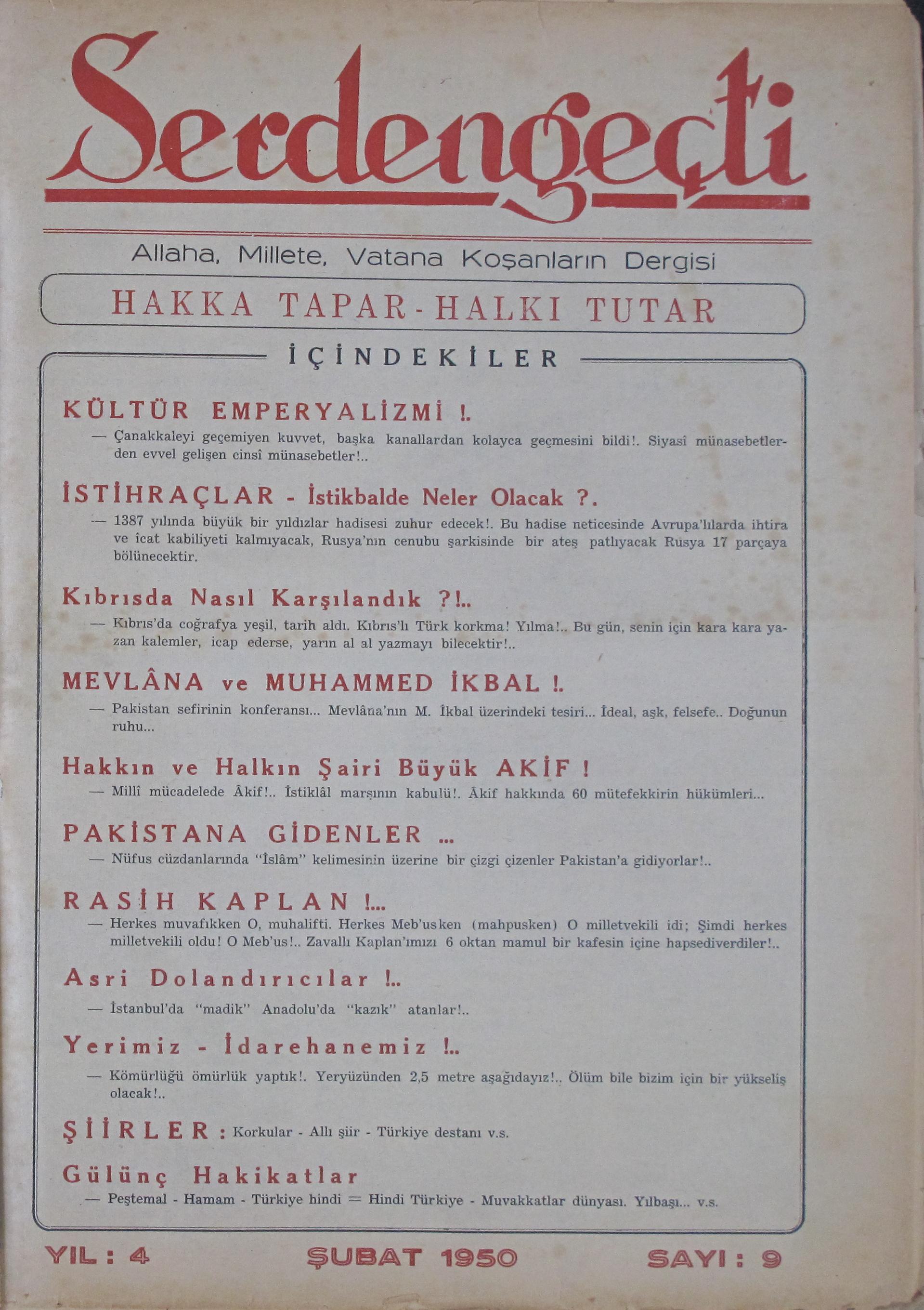 4. Cilt 9. Sayı Kapağı