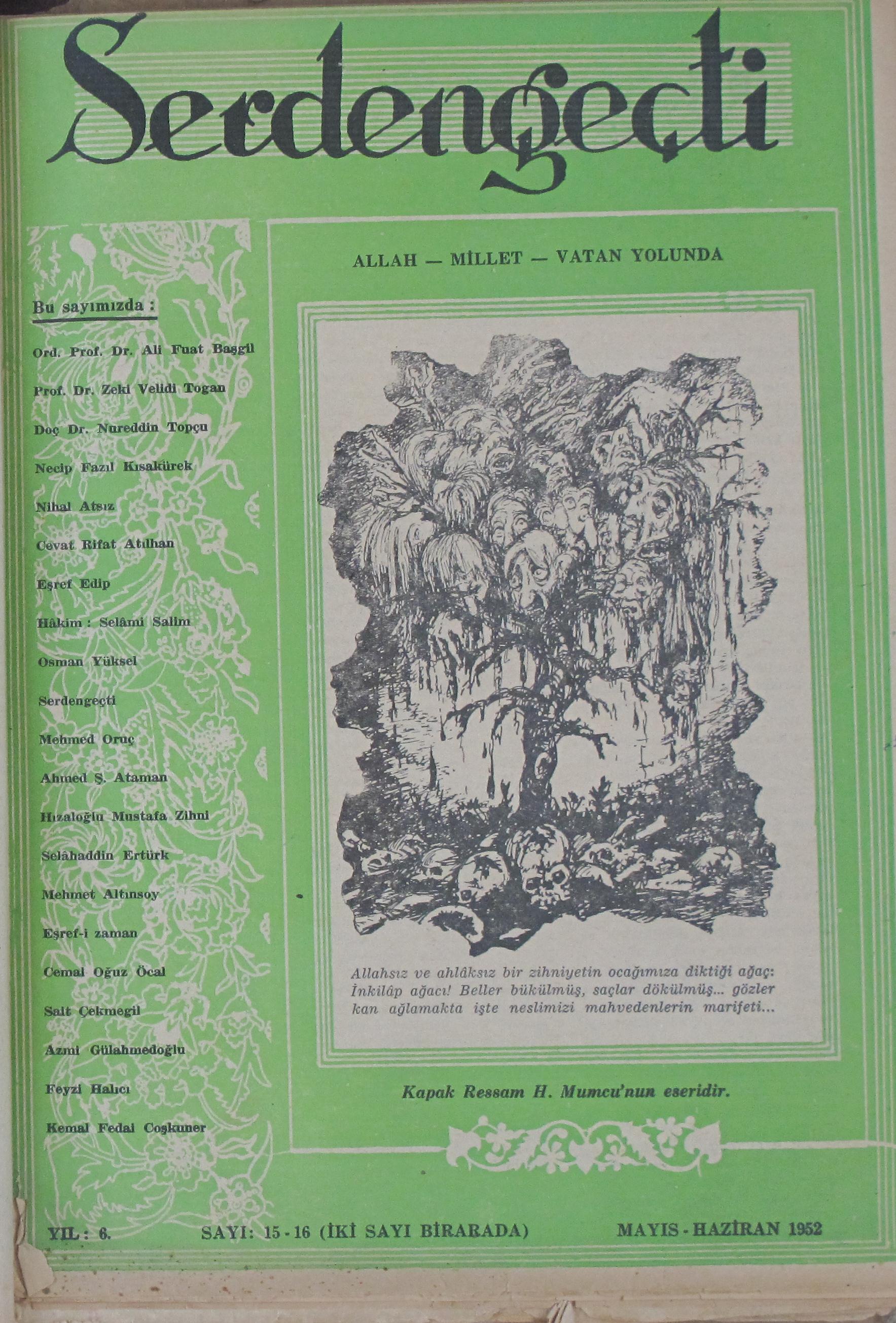 6. Cilt 15-16. Sayı Kapağı