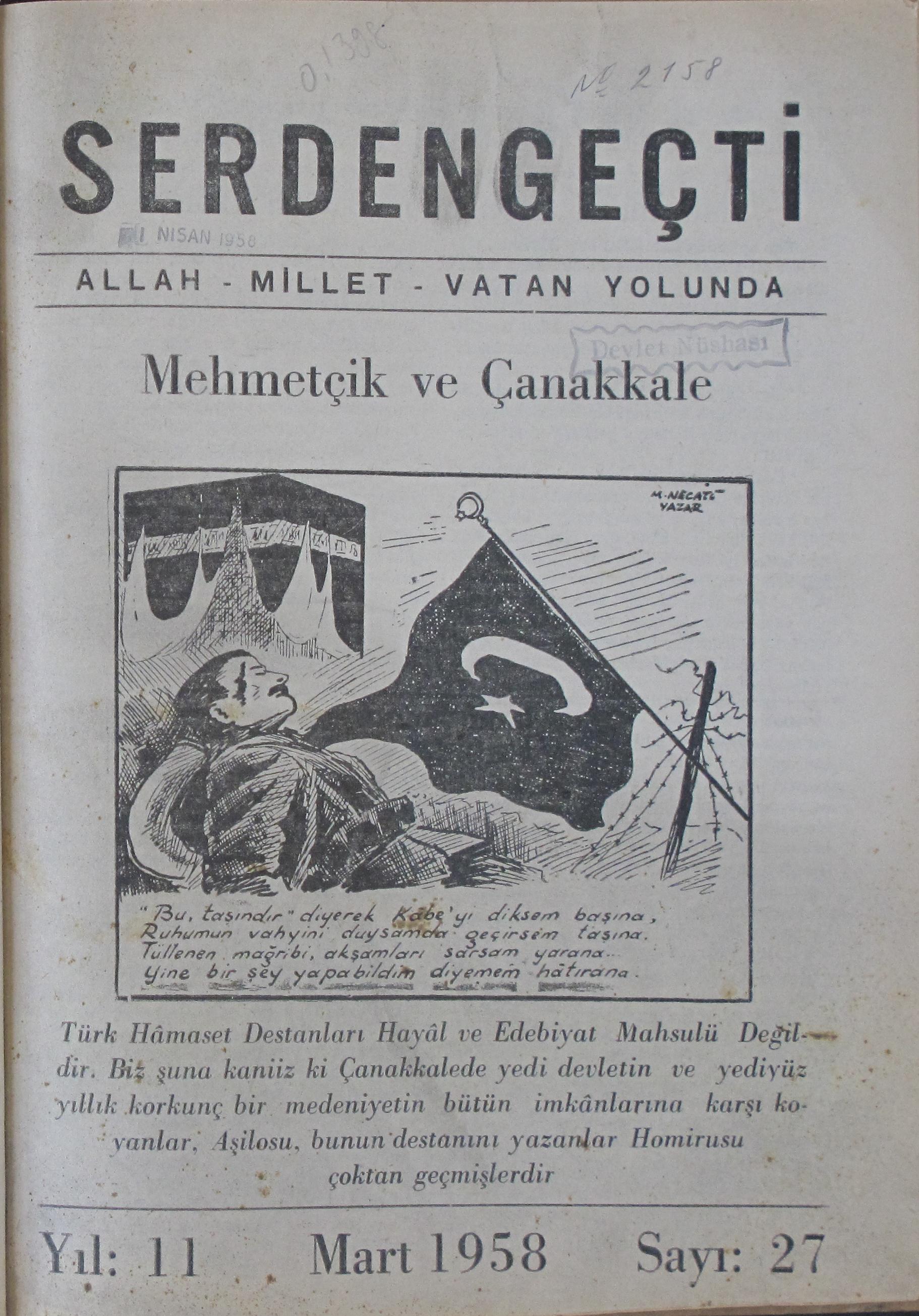 11. Cilt 27. Sayı Kapağı