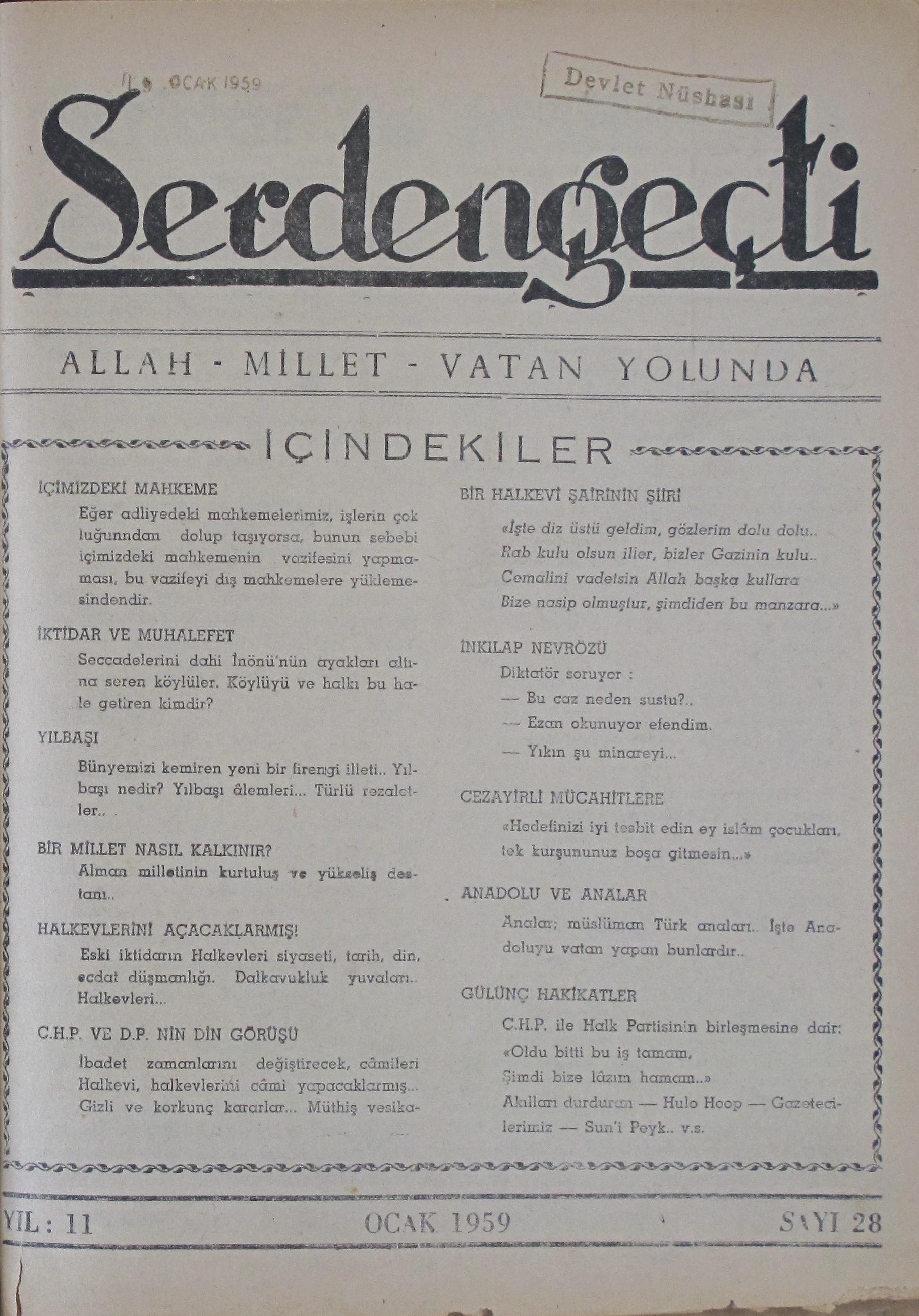 11. Cilt 28. Sayı Kapağı