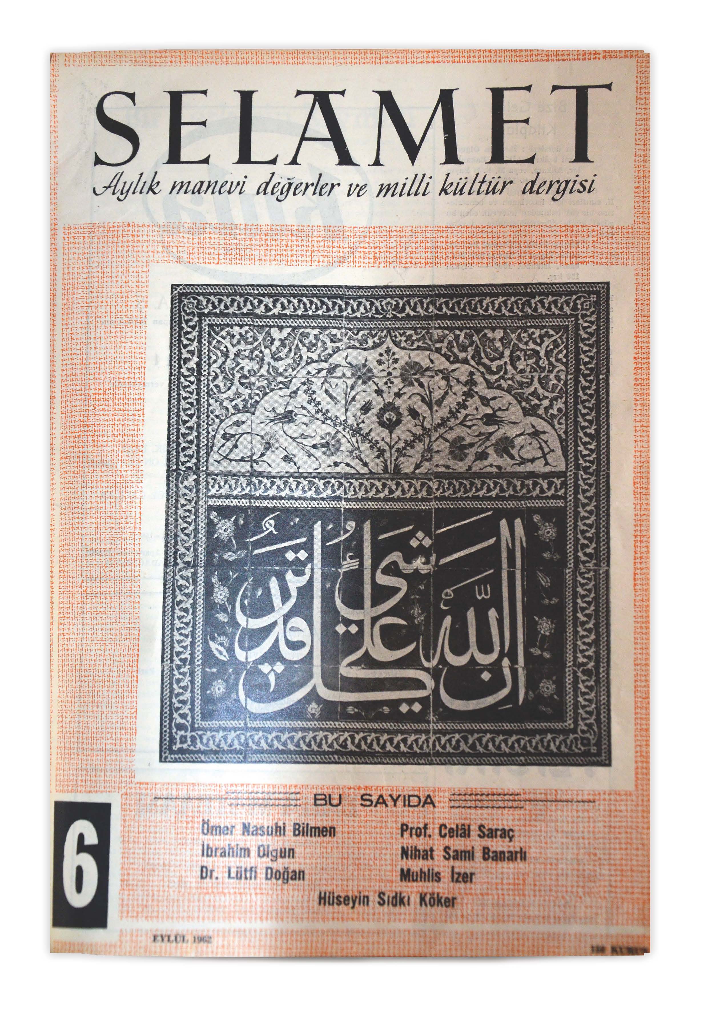 1. Cilt 6. Sayı Kapağı