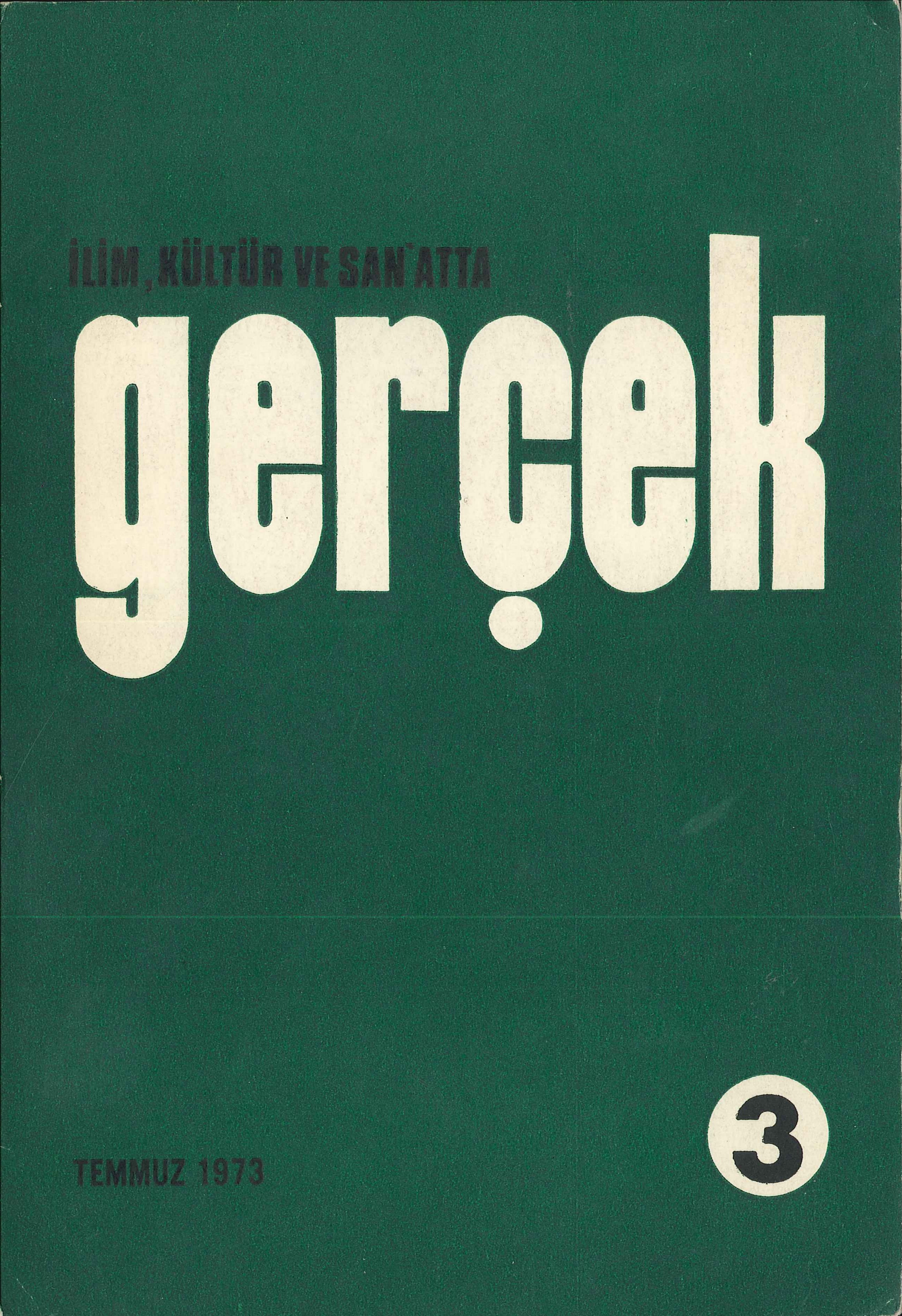 1. Cilt 3. Sayı Kapağı