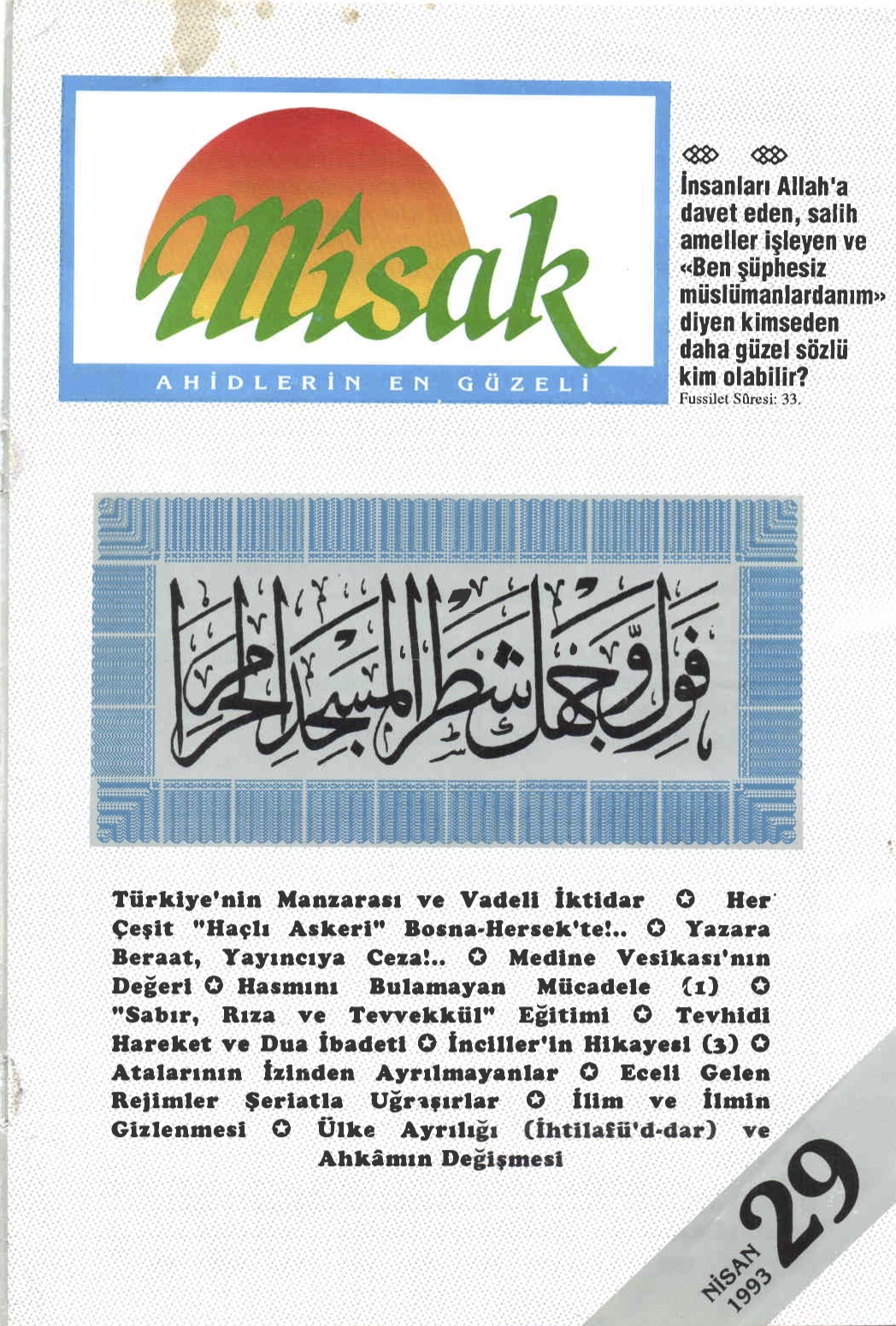 5. Cilt 29. Sayı Kapağı