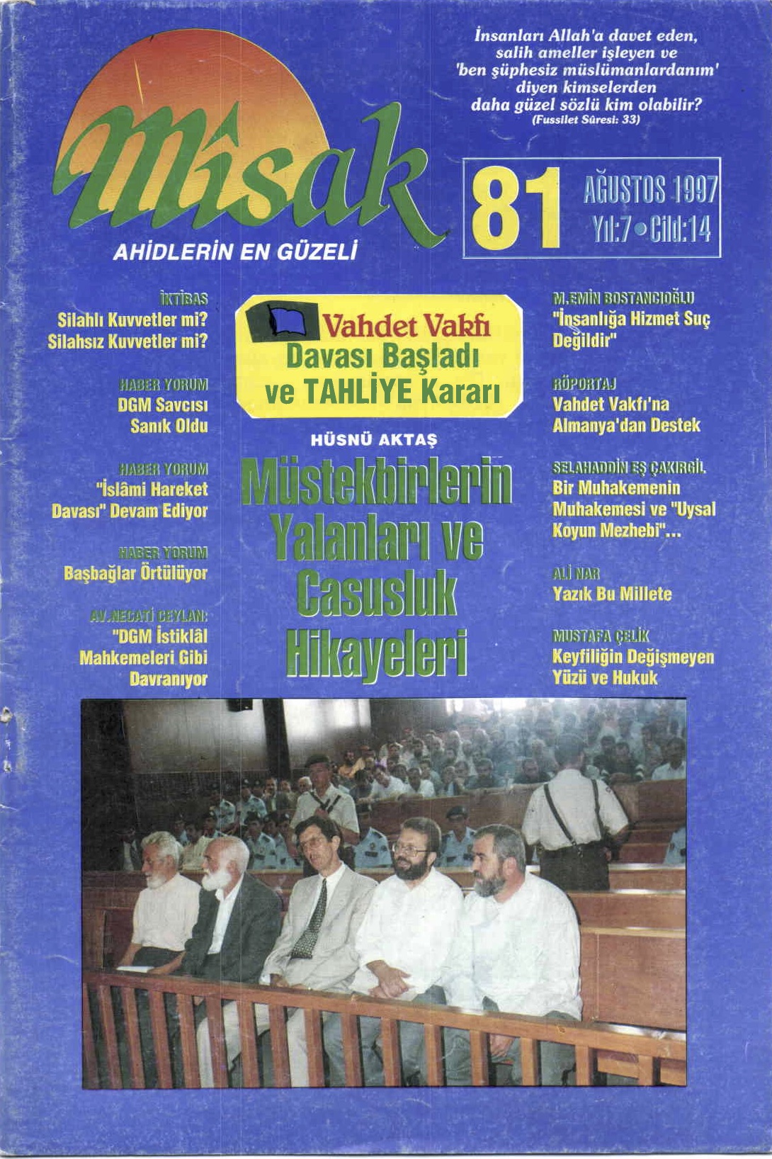 14. Cilt 81. Sayı Kapağı