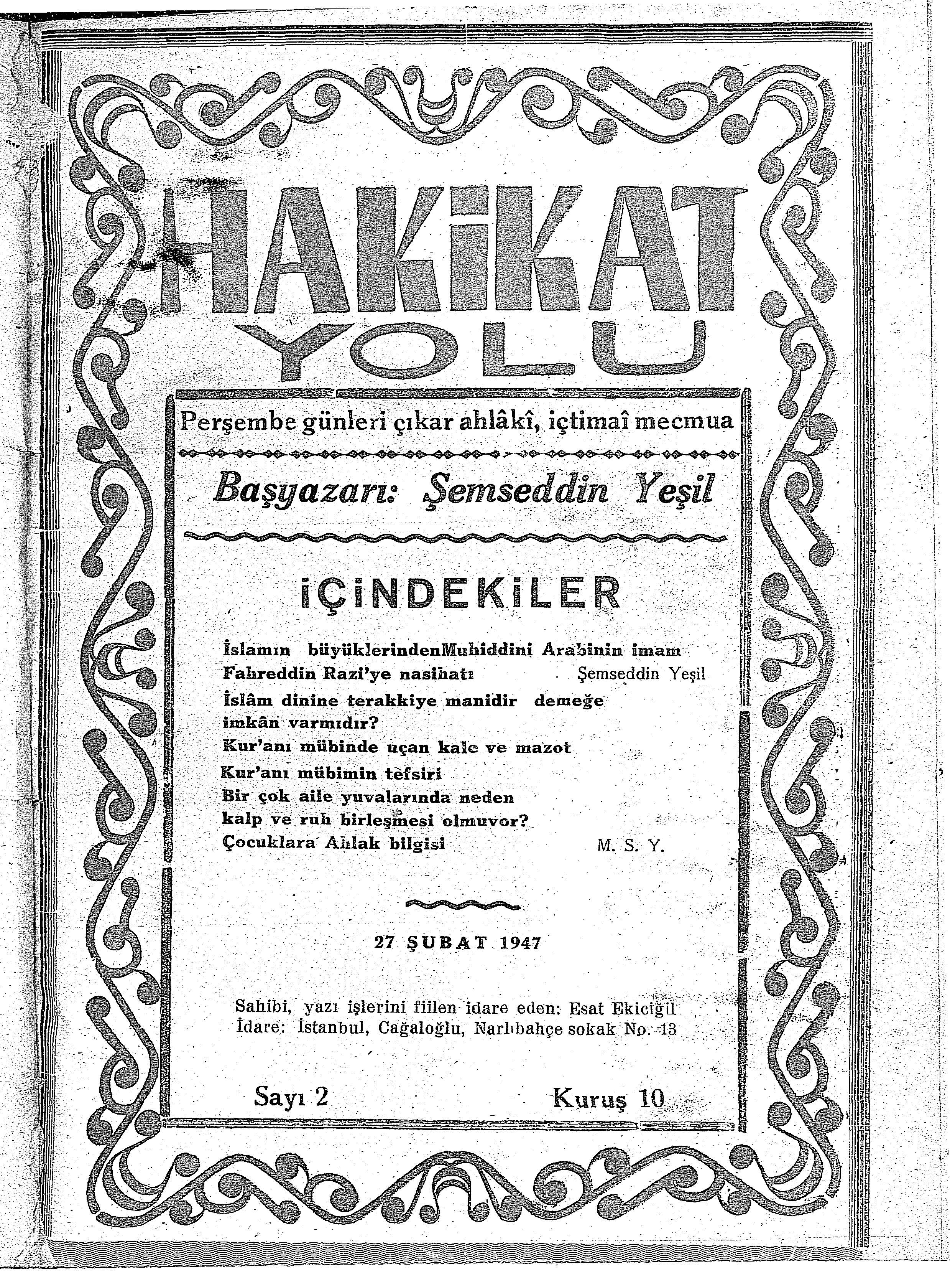 2. Sayı Kapağı