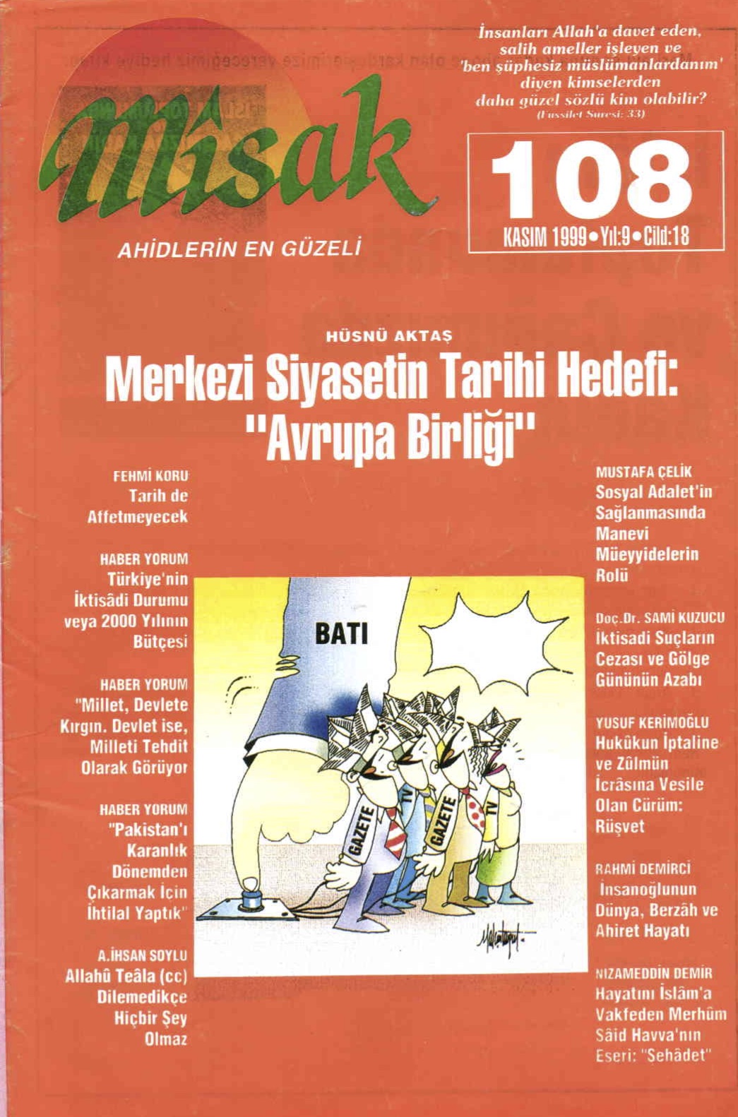 18. Cilt 108. Sayı Kapağı