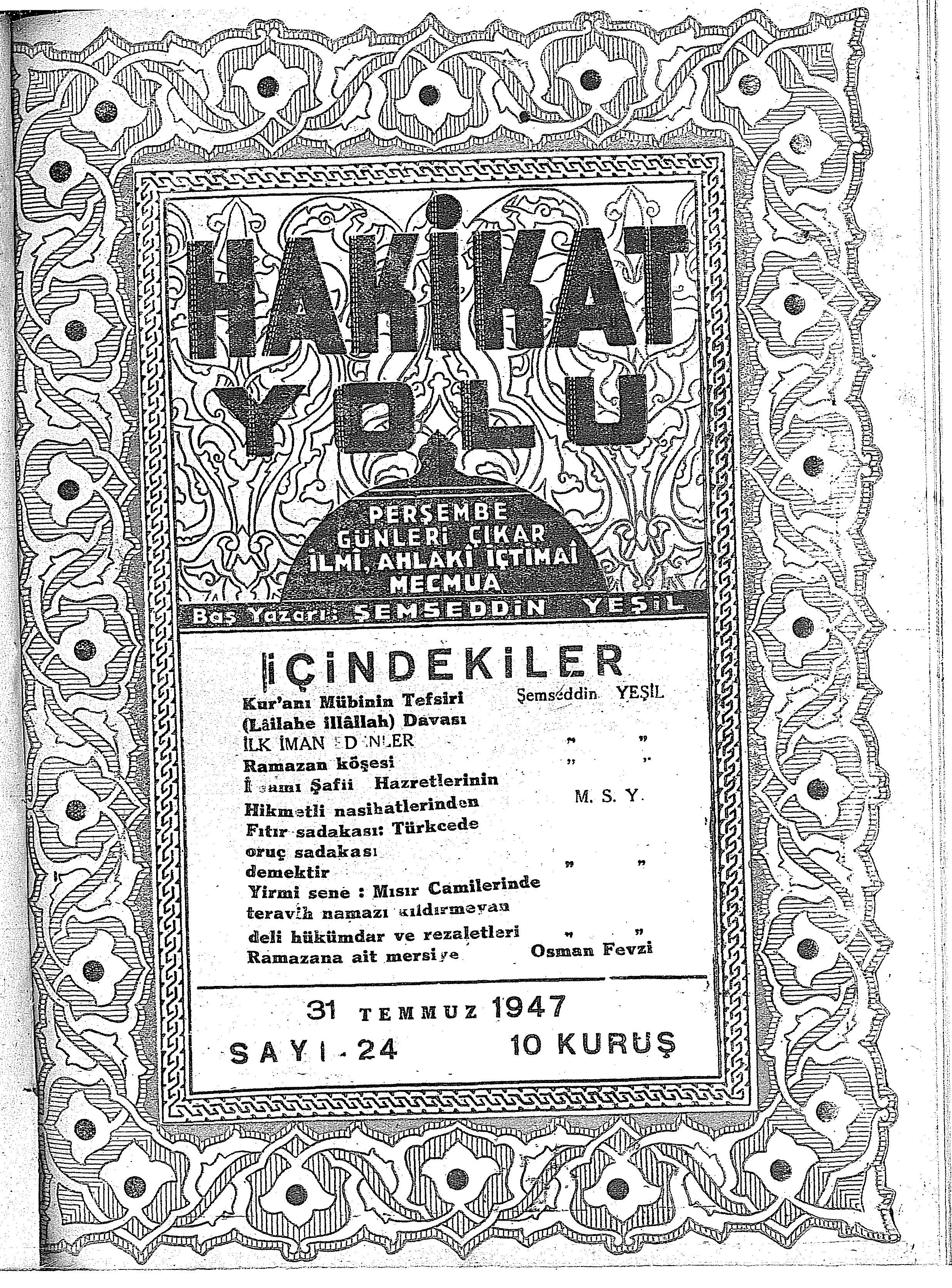 24. Sayı Kapağı