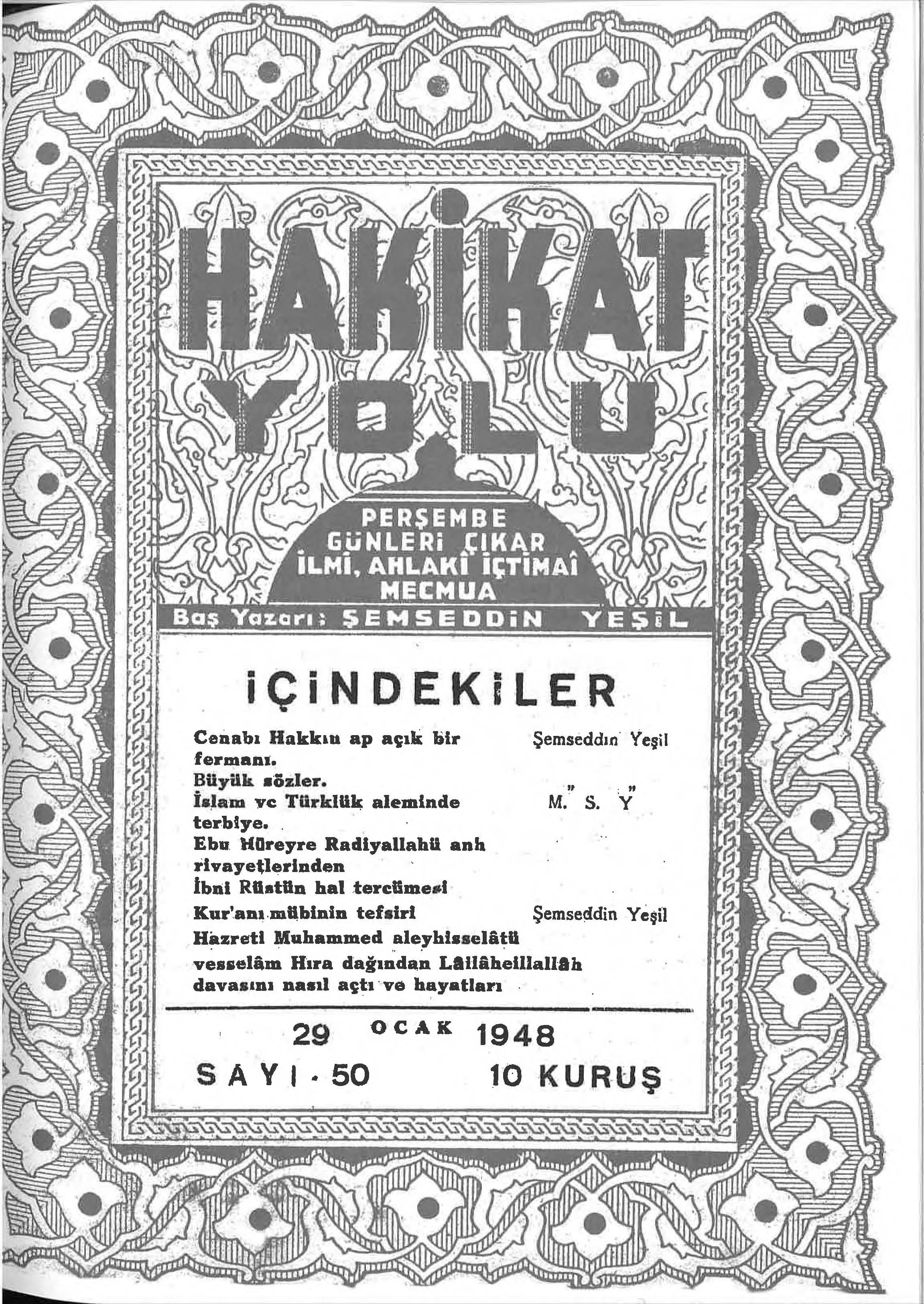 50. Sayı Kapağı