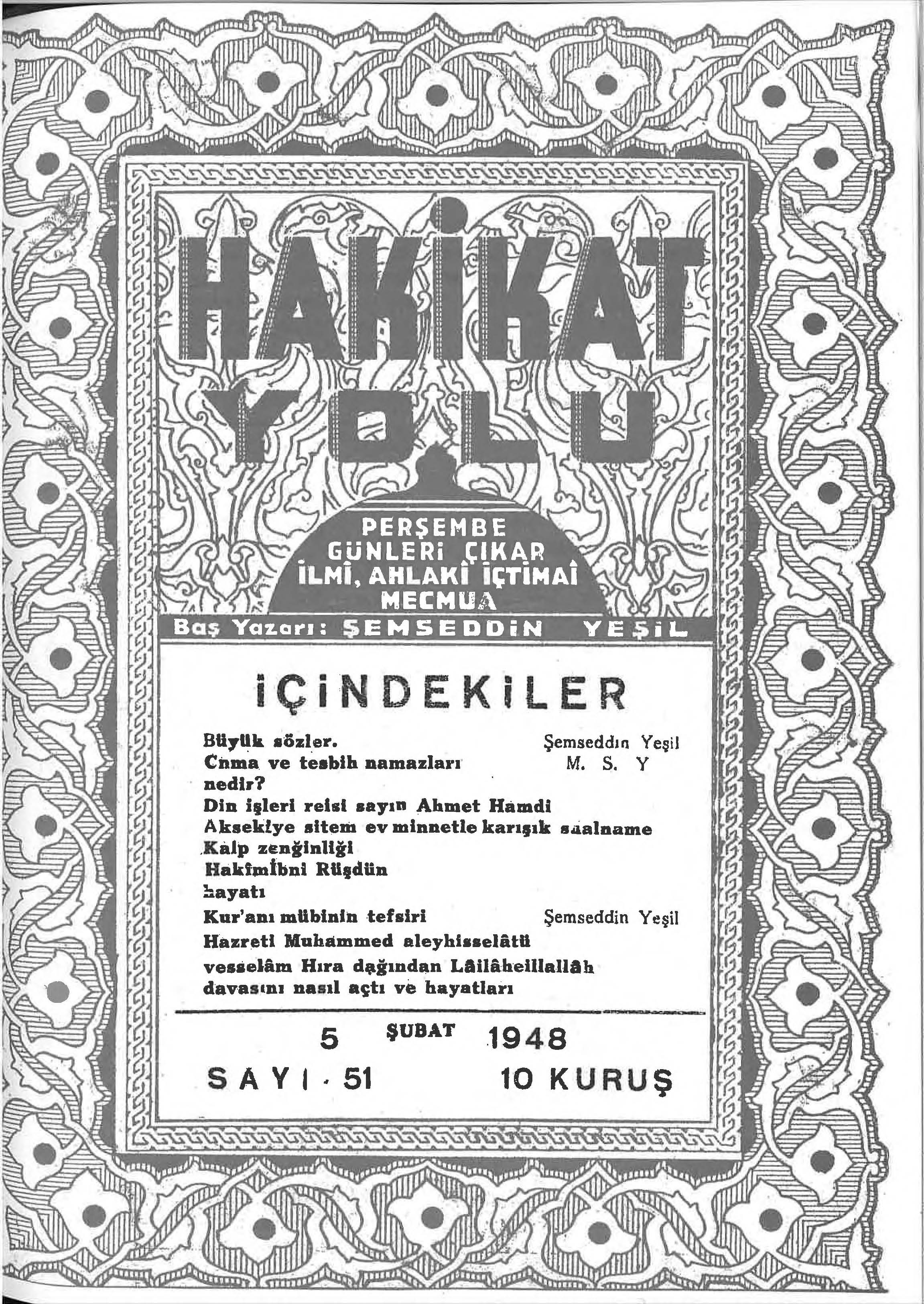 51. Sayı Kapağı