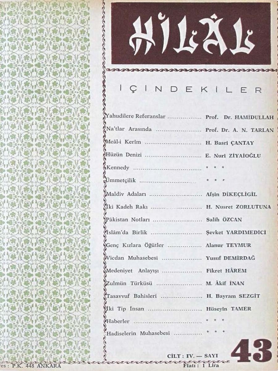 4. Cilt 43. Sayı Kapağı