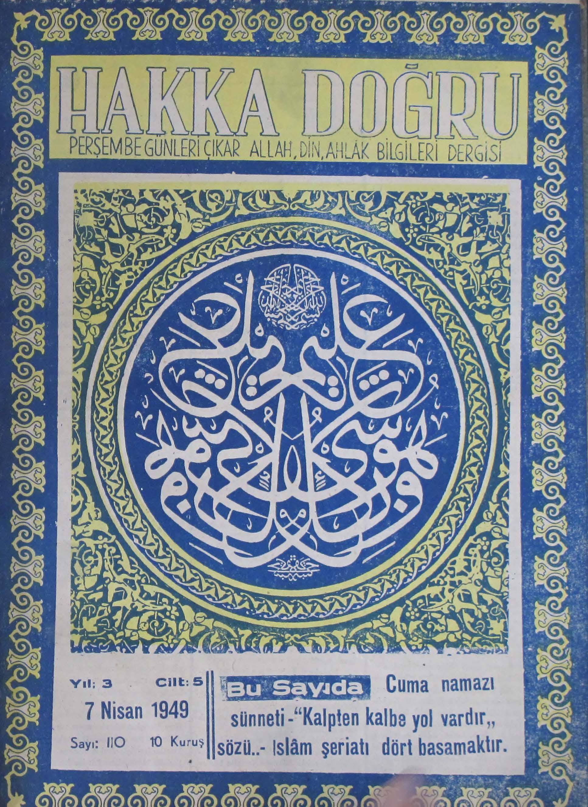 5. Cilt 110. Sayı Kapağı