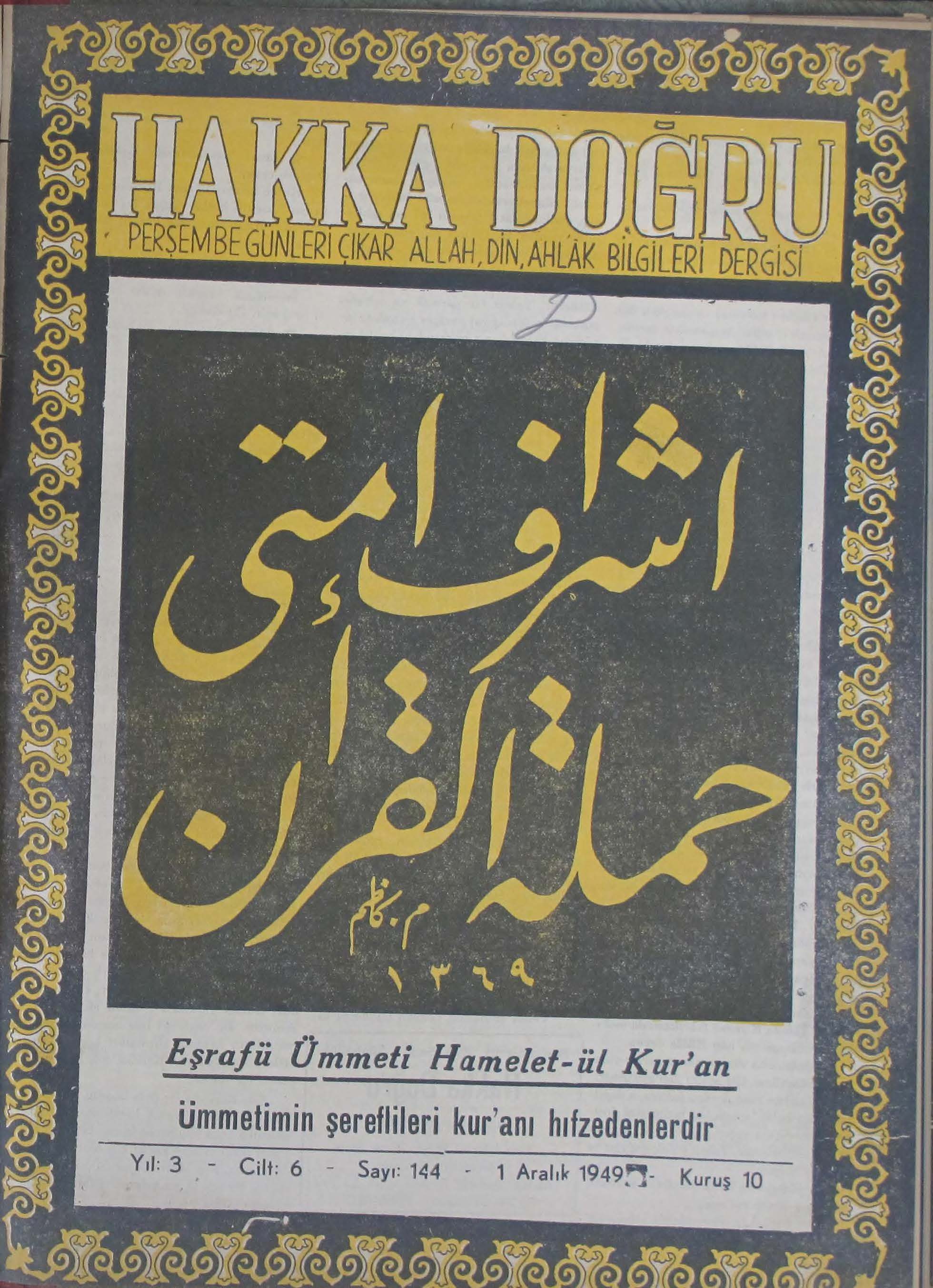 6. Cilt 144. Sayı Kapağı