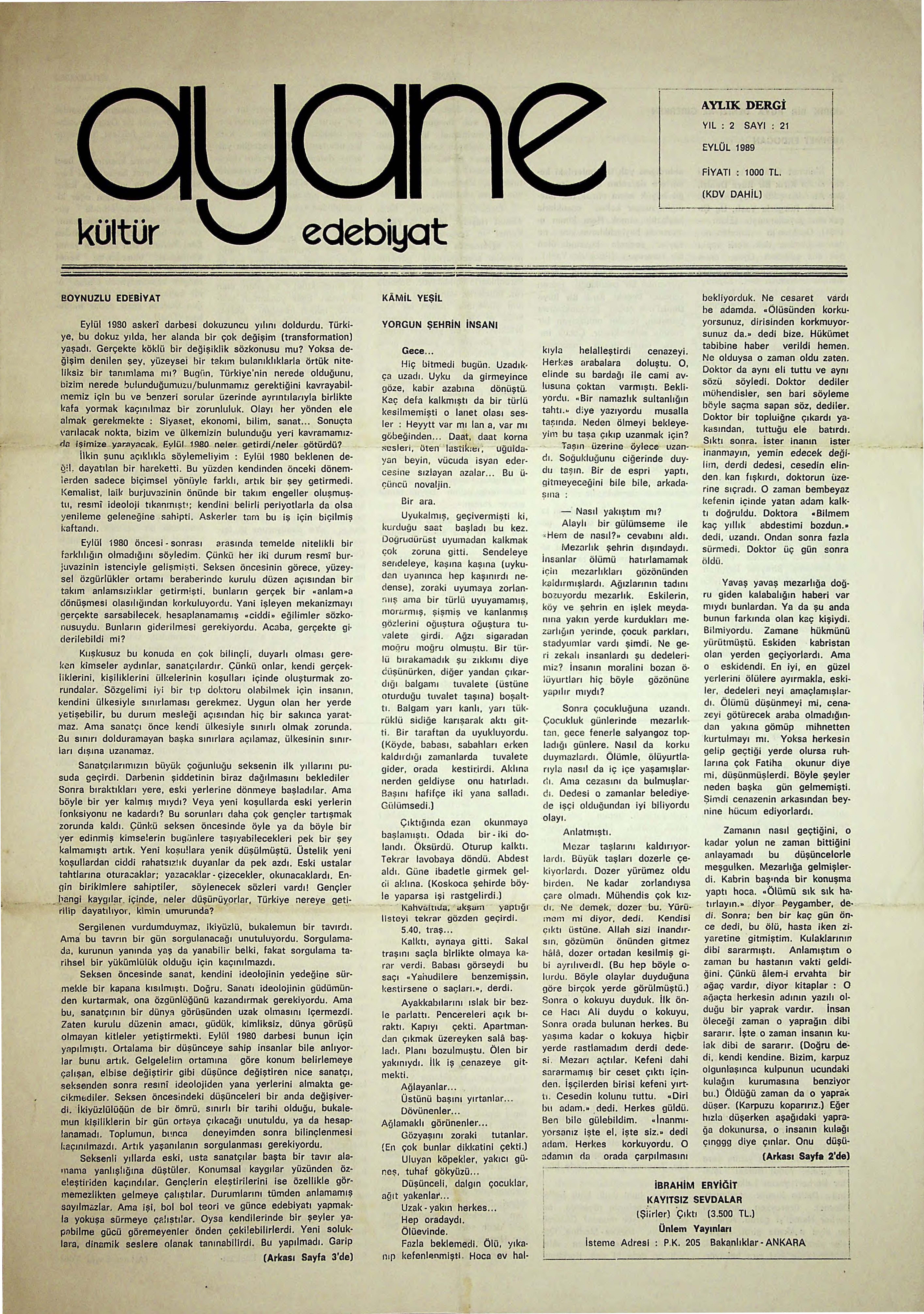 21. Sayı Kapağı