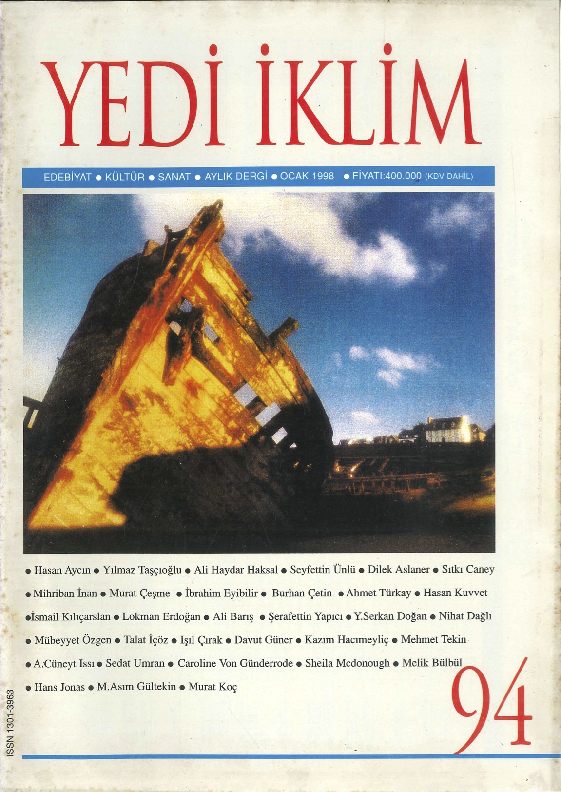 11. Cilt 94. Sayı Kapağı