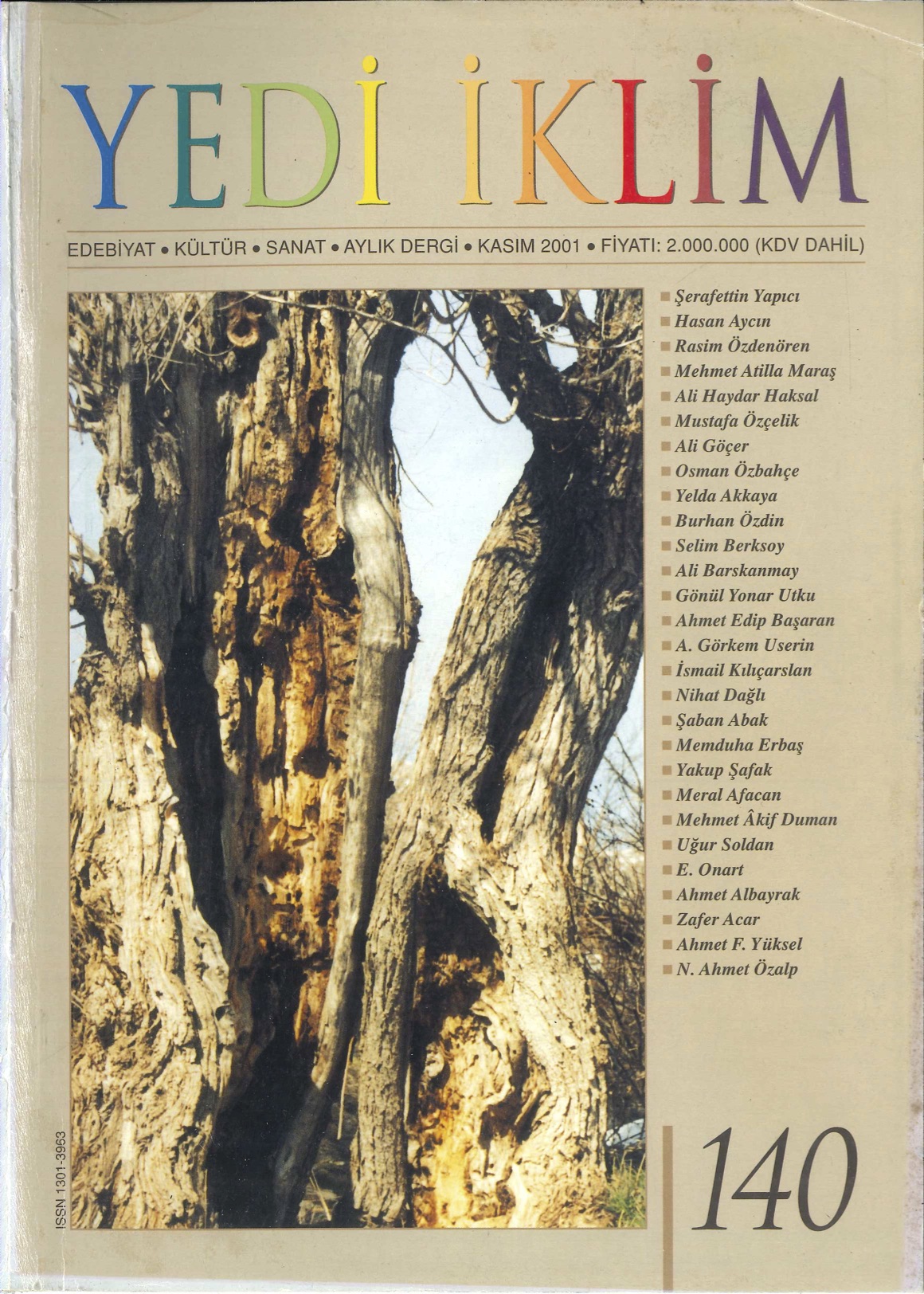 15. Cilt 140. Sayı Kapağı