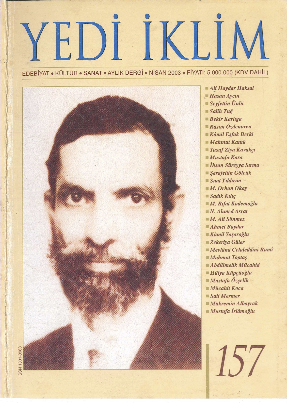 16. Cilt 157. Sayı Kapağı