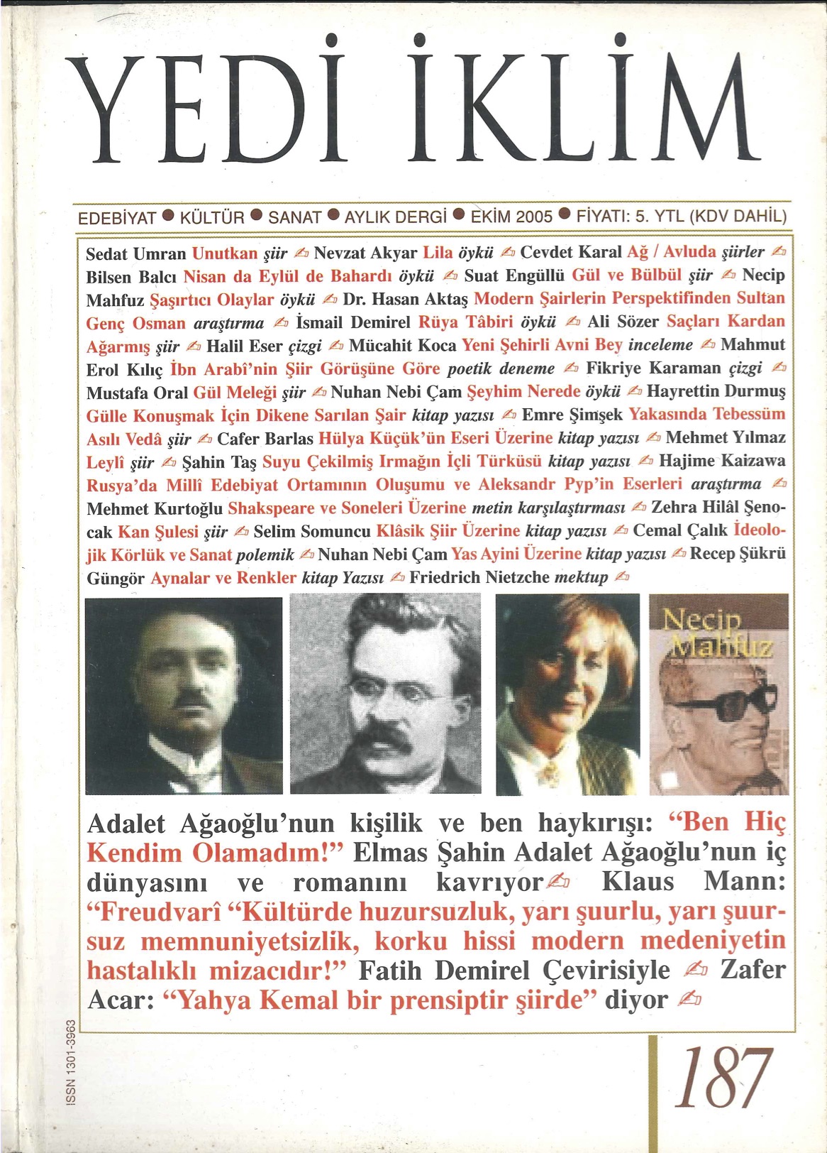 19. Cilt 187. Sayı Kapağı