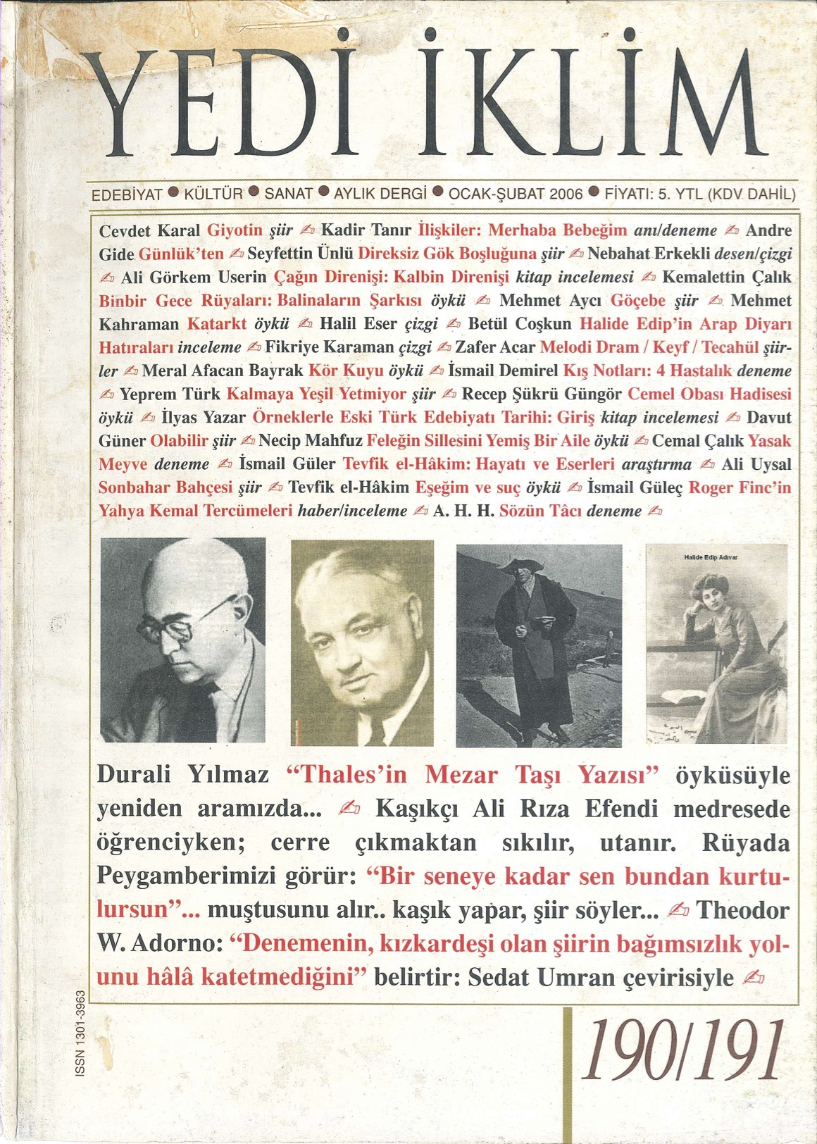 19. Cilt 190-191. Sayı Kapağı