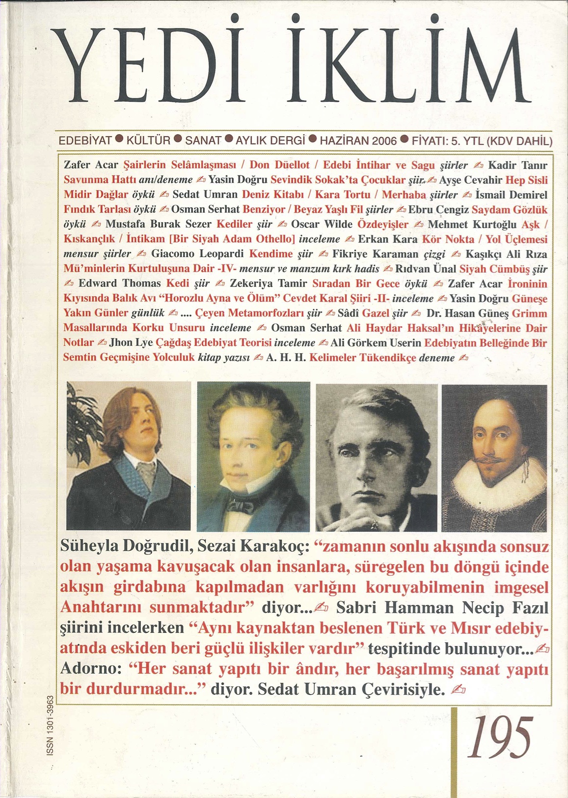 19. Cilt 195. Sayı Kapağı