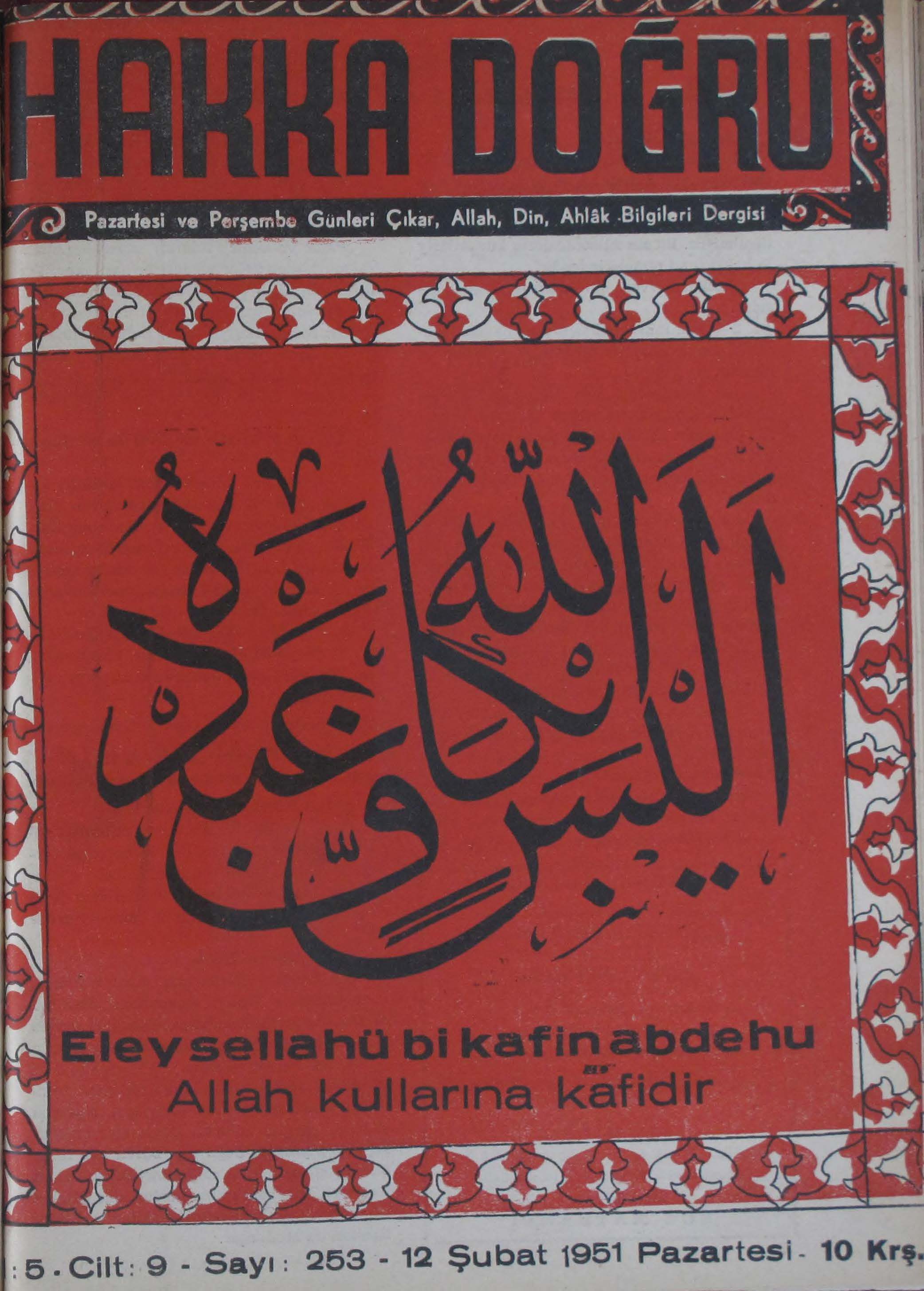 9. Cilt 253. Sayı Kapağı