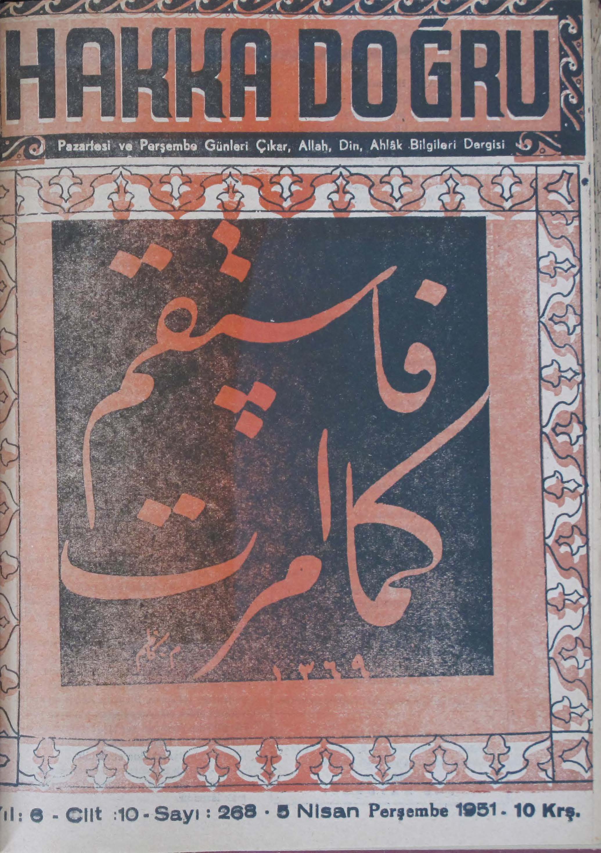 10. Cilt 268. Sayı Kapağı