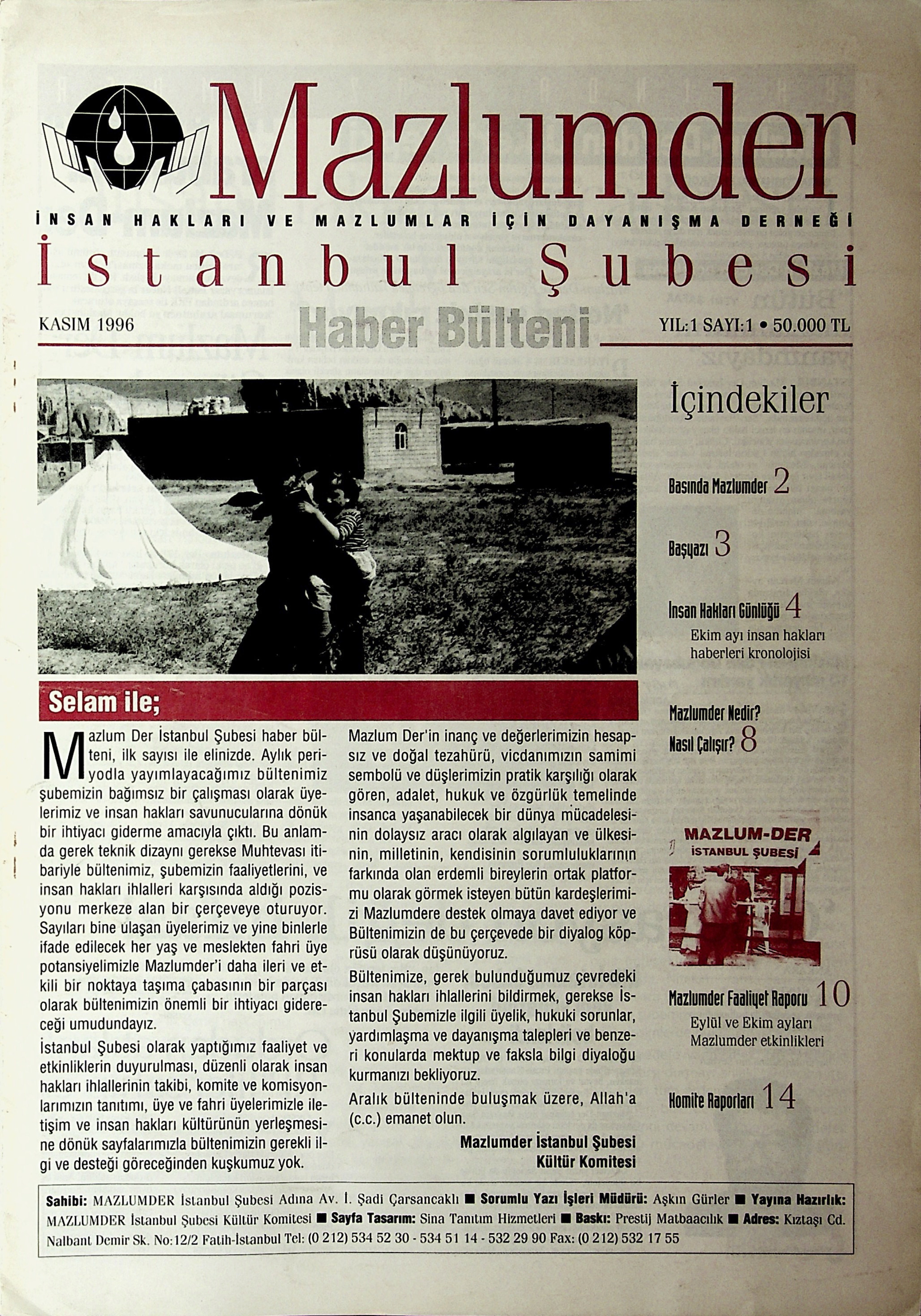 1. Sayı Kapağı