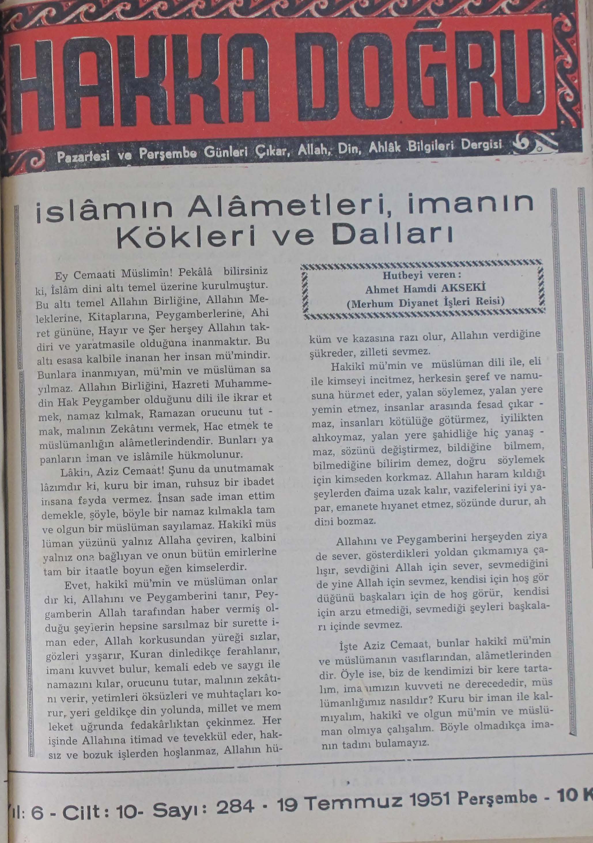 10. Cilt 284. Sayı Kapağı